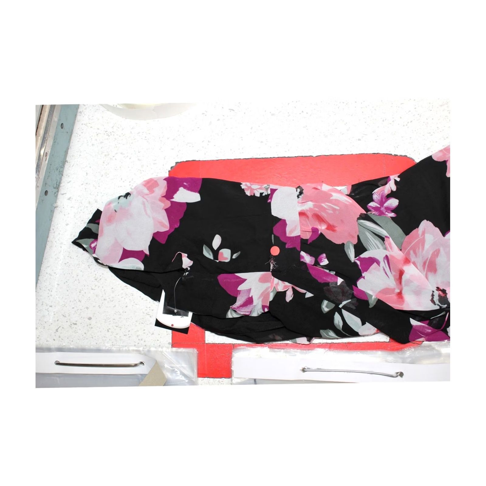 Vintage I.N.C Womens Floral Ruffled Dress black Size 6 Size M / US 6-8 / IT 42-44 - 2 Thumbnail