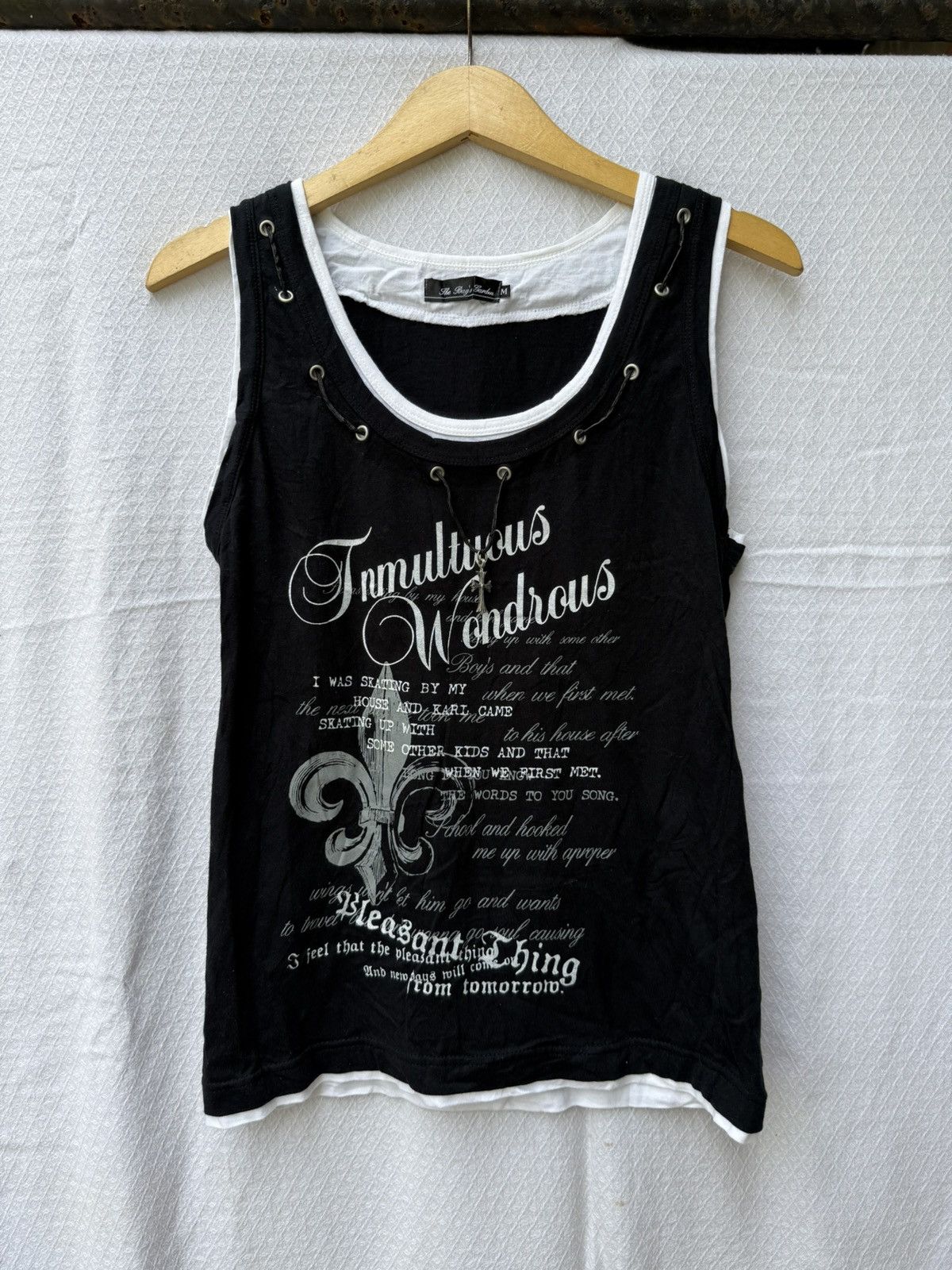 Japanese Brand The boys garden tanktop poem cross Size US S / EU 44-46 / 1 - 1 Thumbnail