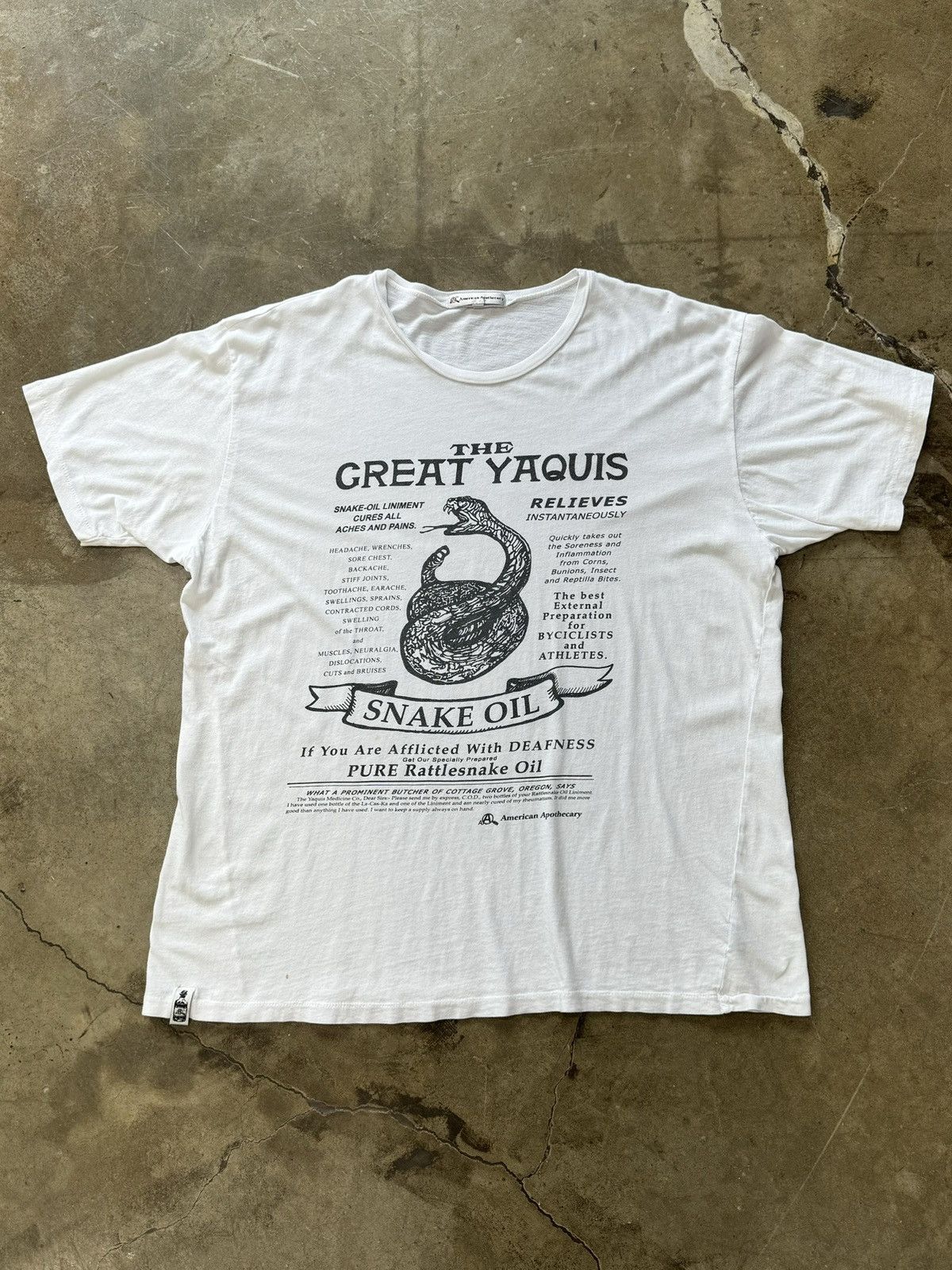 Vintage Vintage The Great Yaquis Rattlesnake Oil Tee XXL Size US XXL / EU 58 / 5 - 2 Thumbnail