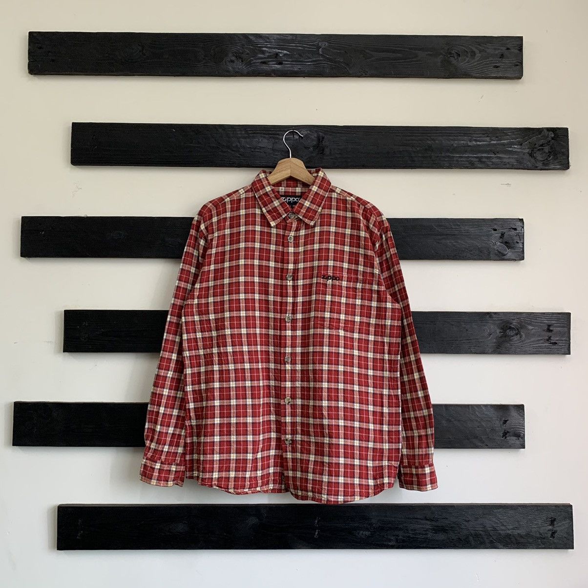 Flannel × Vintage × Zippo Vintage Zippo Flannel Button Up Shirt Size US L / EU 52-54 / 3 - 1 Thumbnail