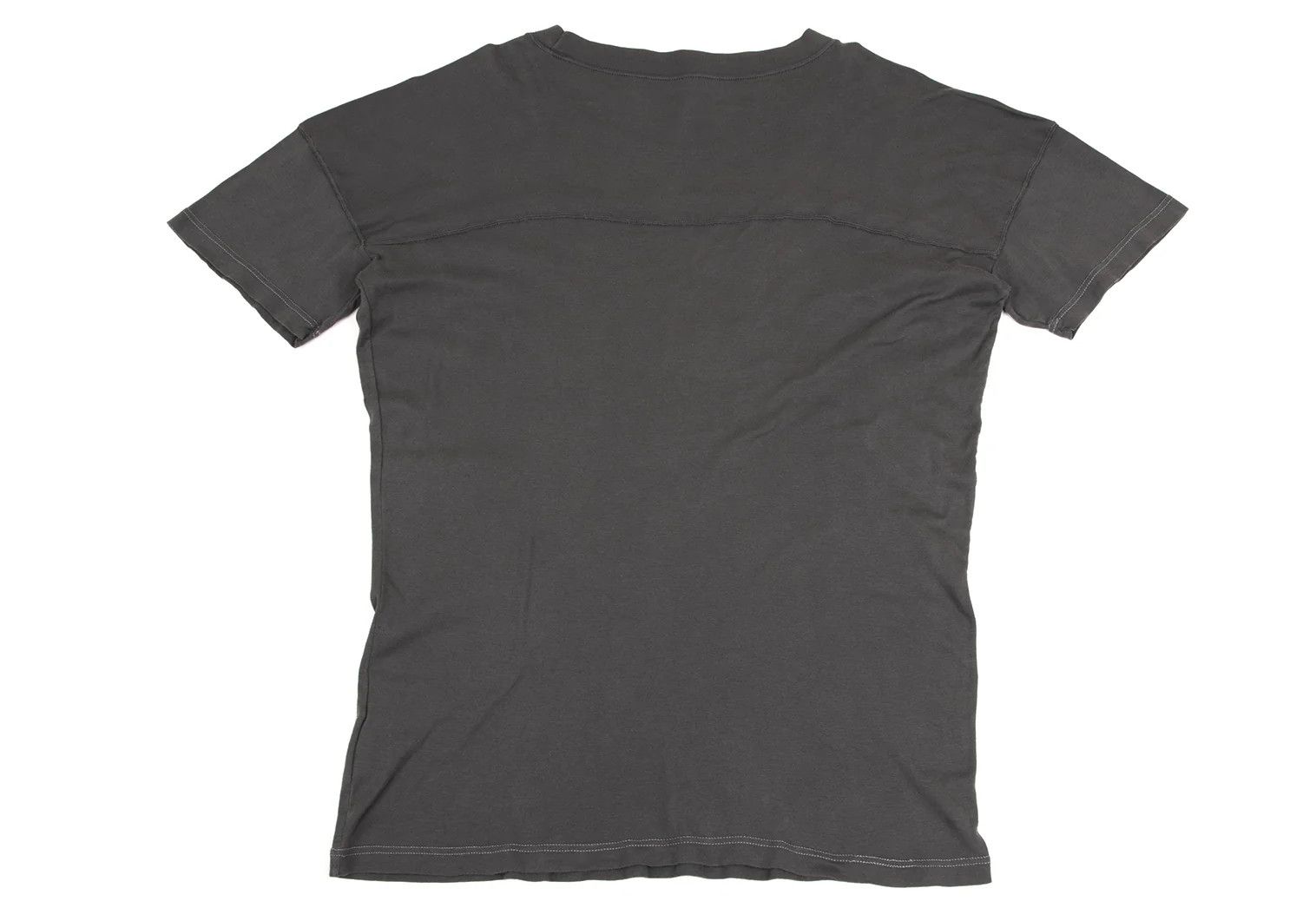 Maison Margiela Panel Cut Off-Shoulder T-Shirt in Charcoal 46 Size US S / EU 44-46 / 1 - 7 Thumbnail