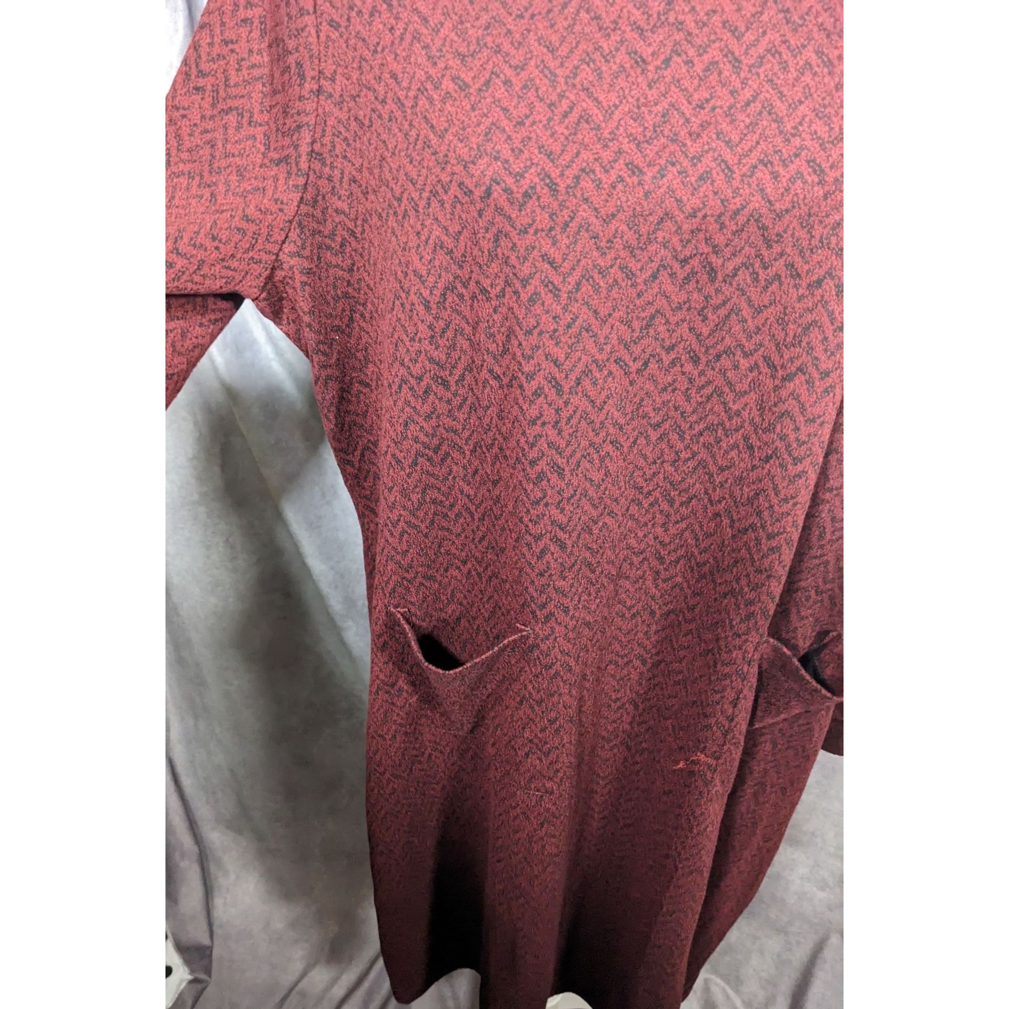 Other Appleseeds Red Cowl Neck Tunic Style Sweat Dress With Pocket Size XL / US 12-14 / IT 48-50 - 7 Thumbnail