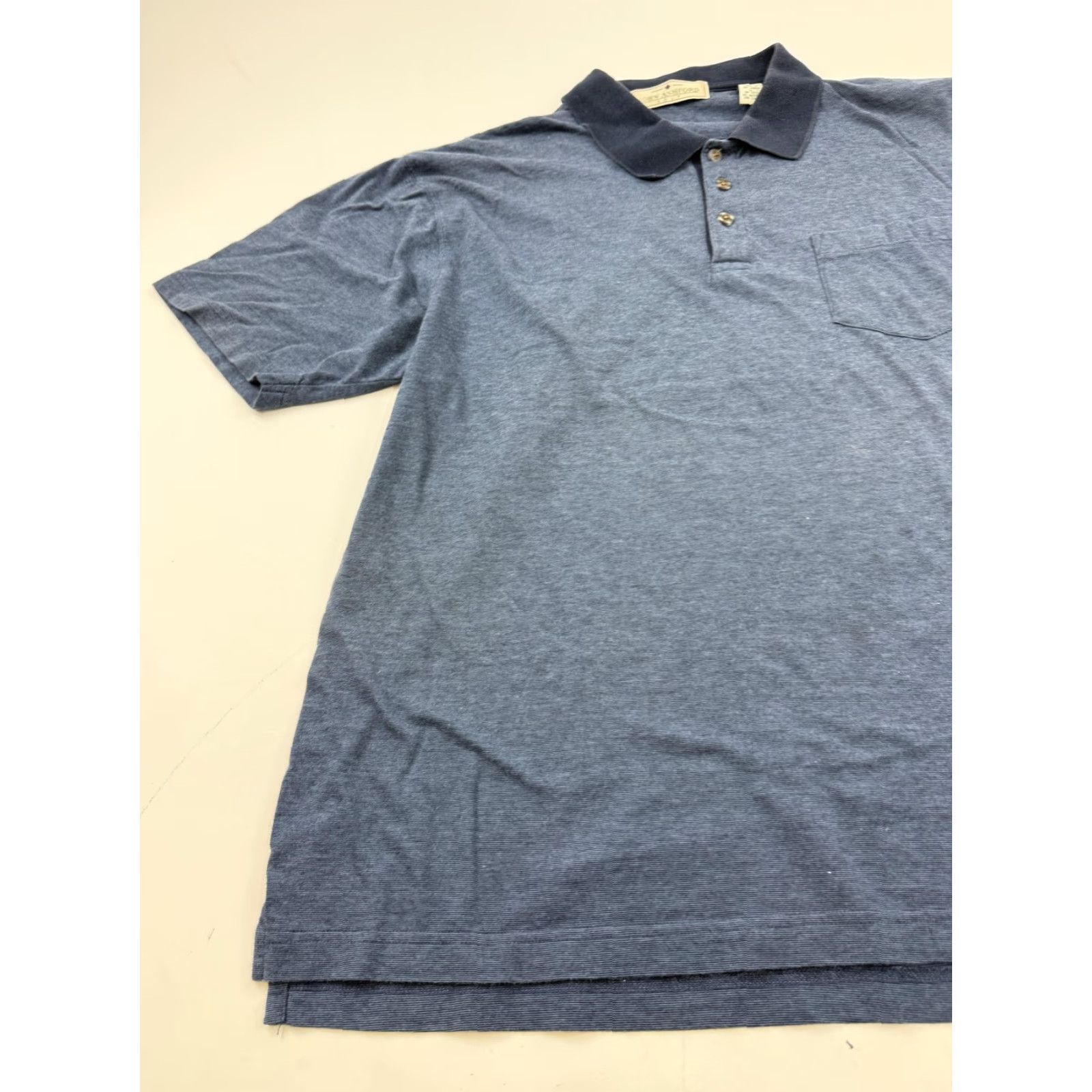 Vintage John Ashford Golf Polo Shirt Mens L Blue 100% Cotton Pocket Casual Top Size US L / EU 52-54 / 3 - 3 Thumbnail