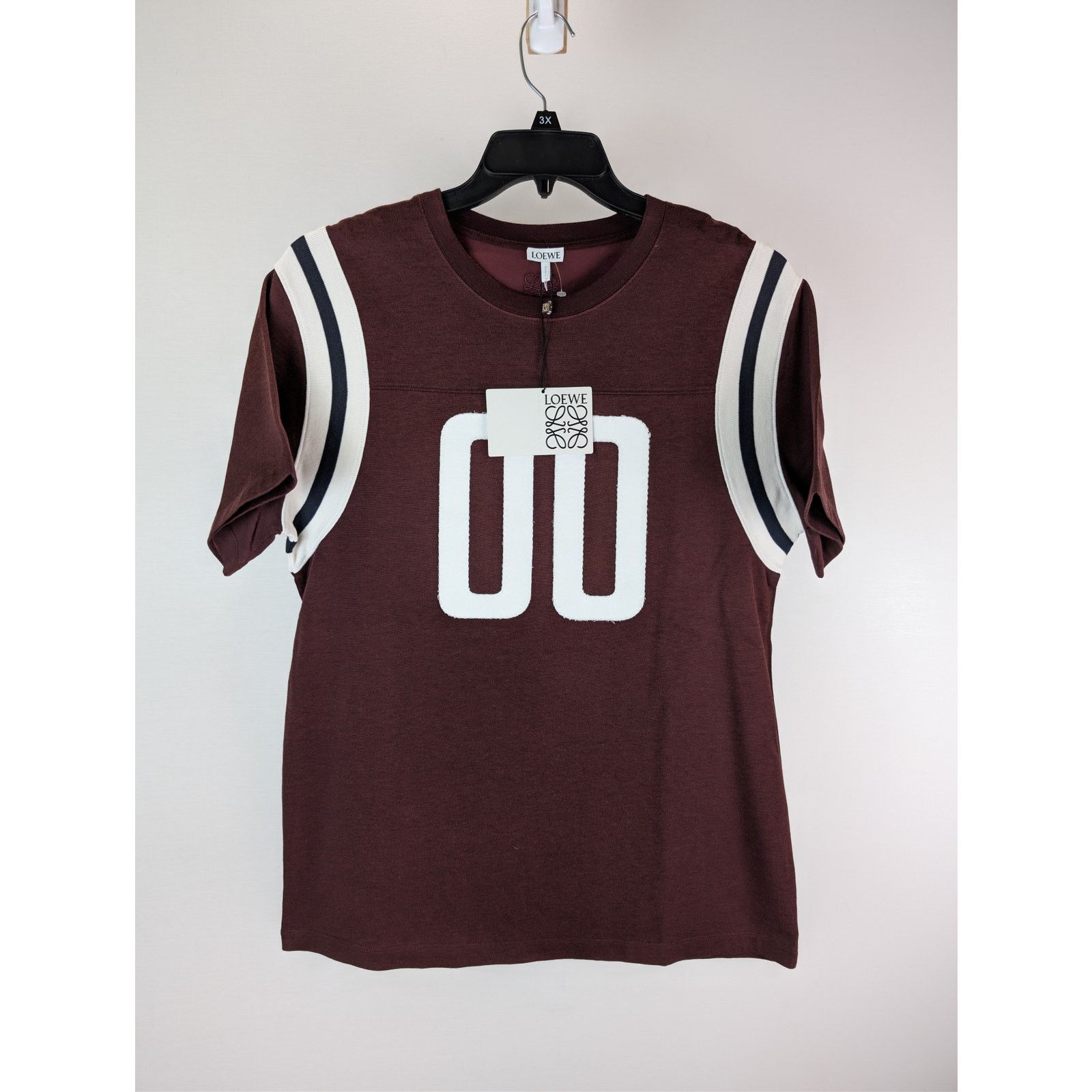 Loewe o1rshd1 '00' number regular-fit T-shirt in burgundy Size US S / EU 44-46 / 1 - 8 Thumbnail