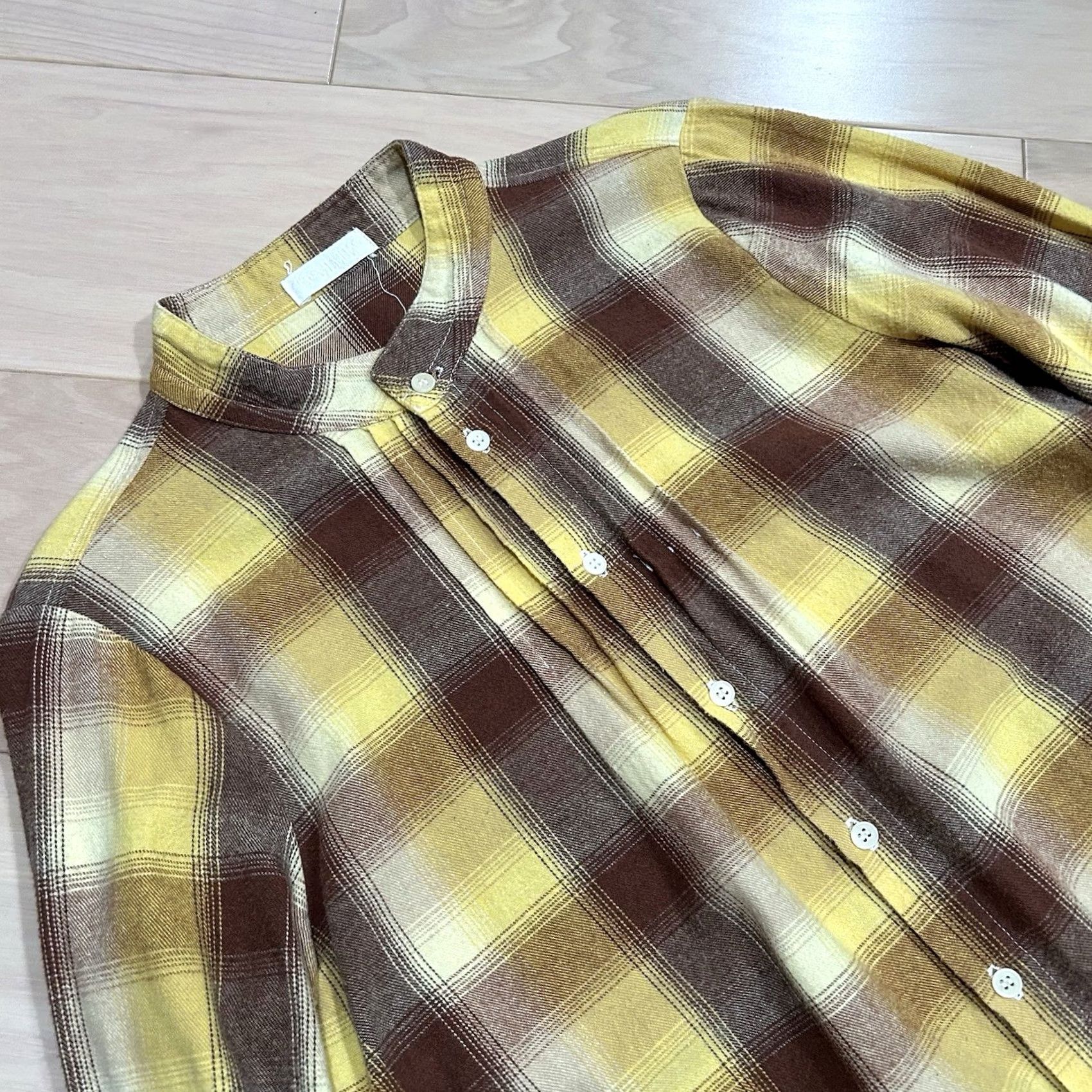Vintage VINTAGE CP Shades Button-Down Tunic Plaid Shirt Band Collar Women’s Small Size S / US 4 / IT 40 - 2 Thumbnail
