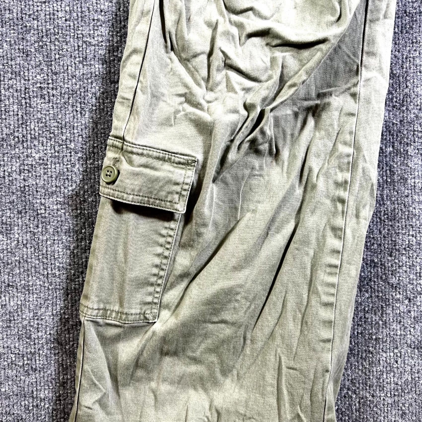 Vintage Wild Fable Cargo Pants Women M Olive Green Cotton Utility Pockets Hiking Camping Size 32" / US 10 / IT 46 - 5 Thumbnail