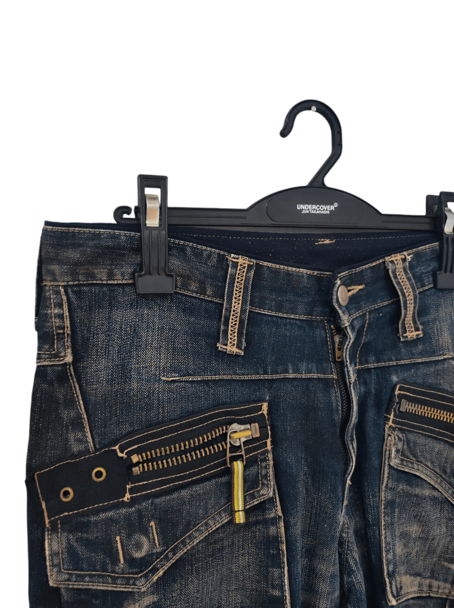 If Six Was Nine × Le Grande Bleu (L.G.B.) × PPFM super rusty PPFM mud wash multipocket multizipper jeans W32 Size US 32 / EU 48 - 4 Thumbnail
