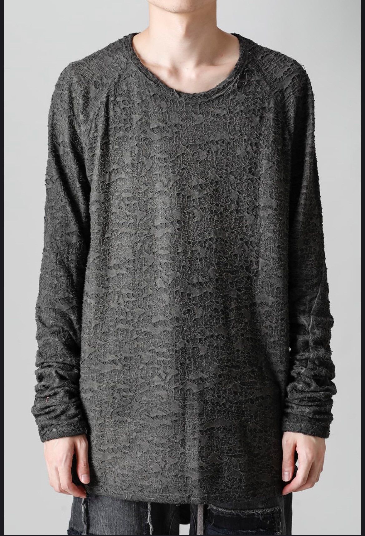 D.Hygen × Devoa D Hygen Broken Cotton Jersey Long Sleeve T-Shirt Size US M / EU 48-50 / 2 - 6 Thumbnail