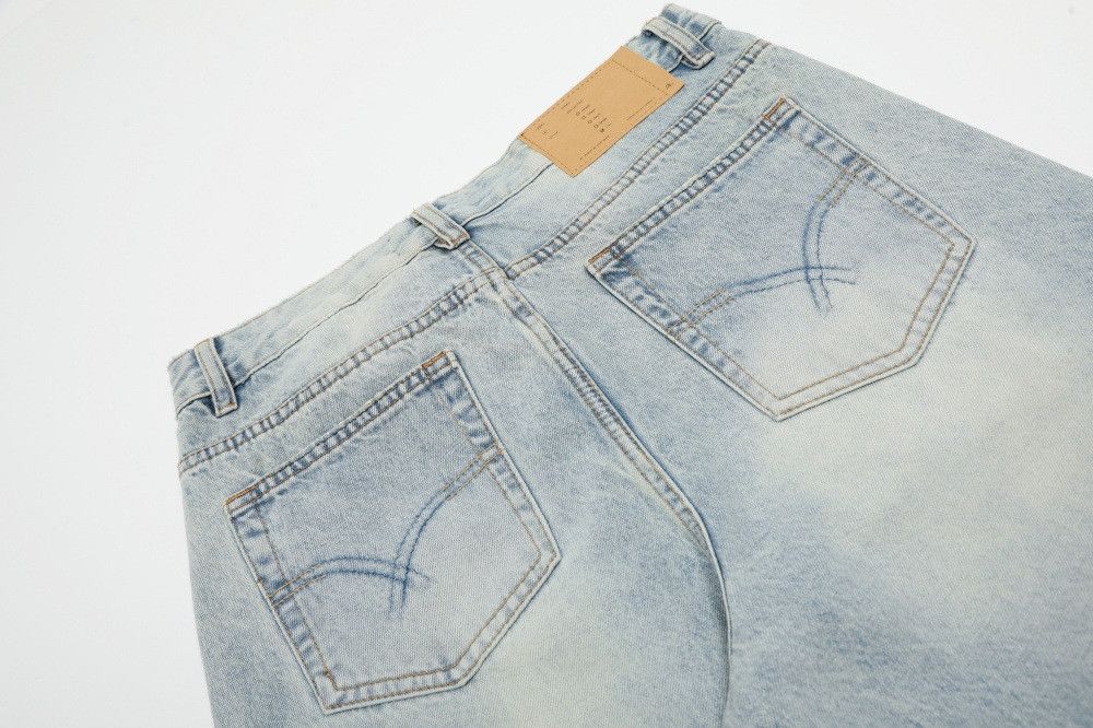 Japanese Brand × Jean Men's fashion punk retro distressed washed casual jeans Size US 34 / EU 50 - 5 Thumbnail