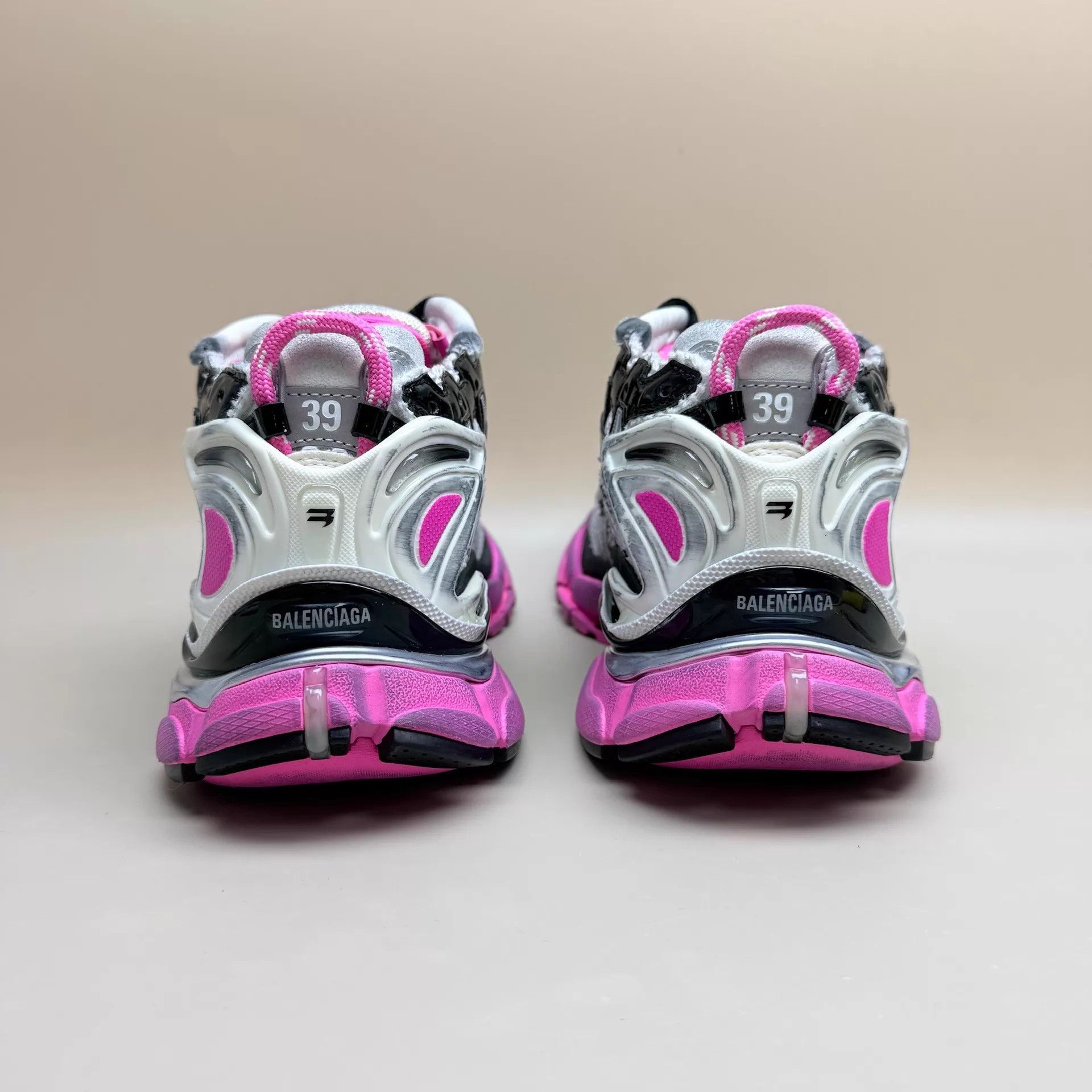 Balenciaga Balenciaga Runner Deconstructed Black & Pink 39 Size US 8.5 / IT 38.5 - 3 Thumbnail