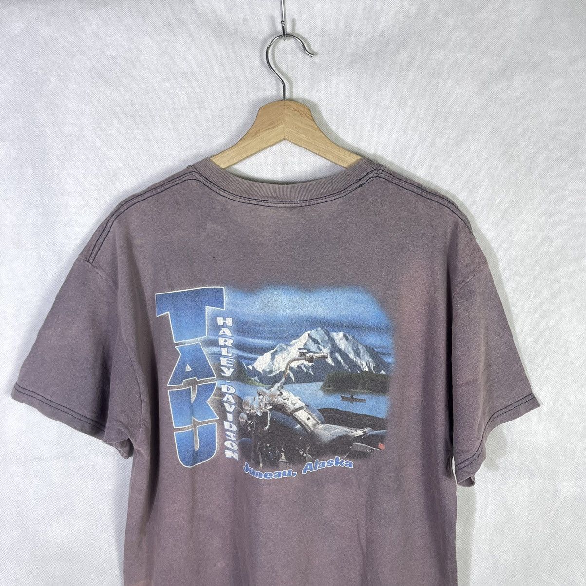 Hanes × Harley Davidson × Vintage Rare! Vintage Harley Davidson Adventure Alaska Tshirt Size US L / EU 52-54 / 3 - 9 Thumbnail
