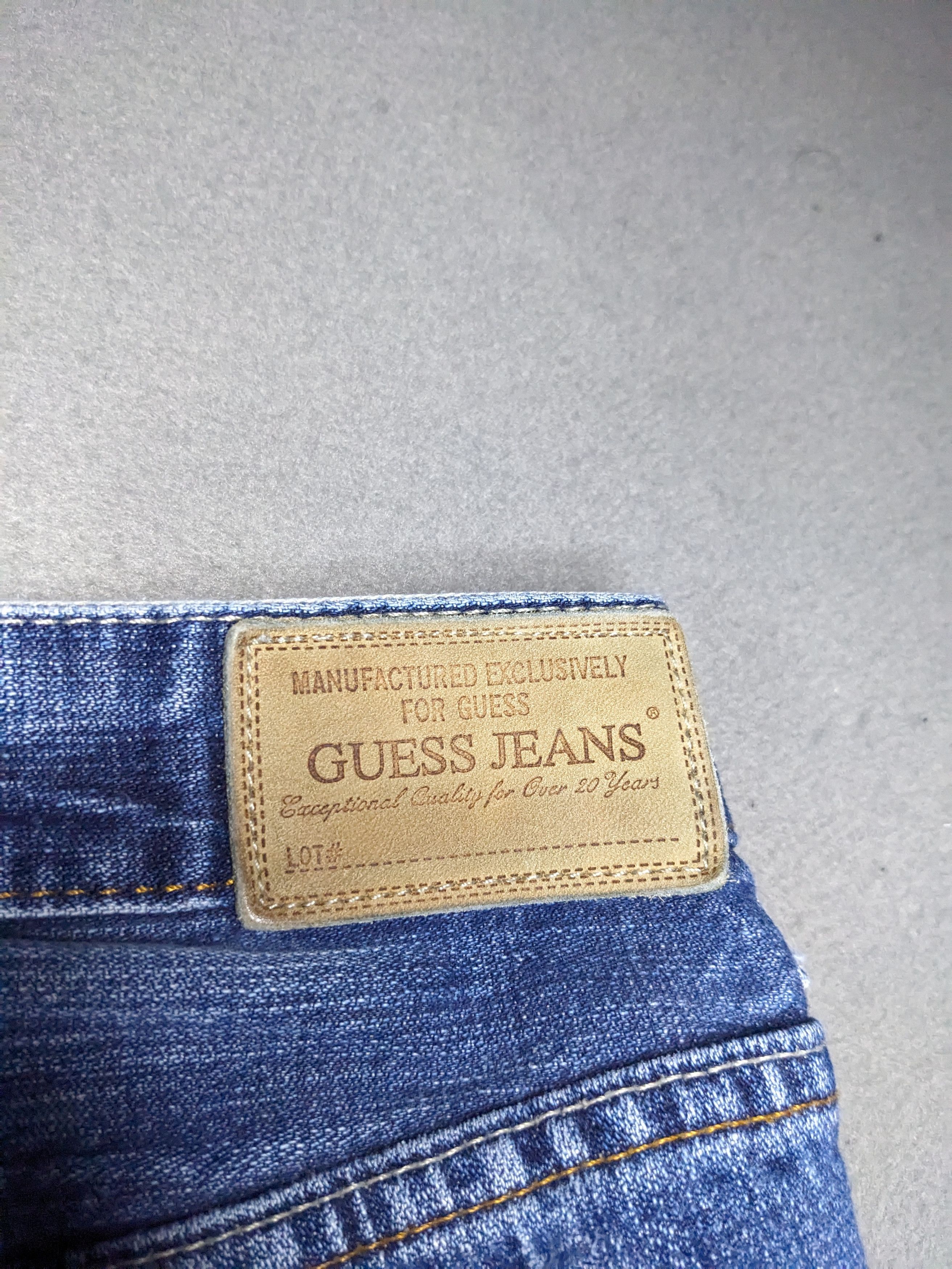 Guess VTG Guess Jeans The Cliff Bootcut Denim 35x29 Y2K Distressed Size US 35 - 12 Thumbnail
