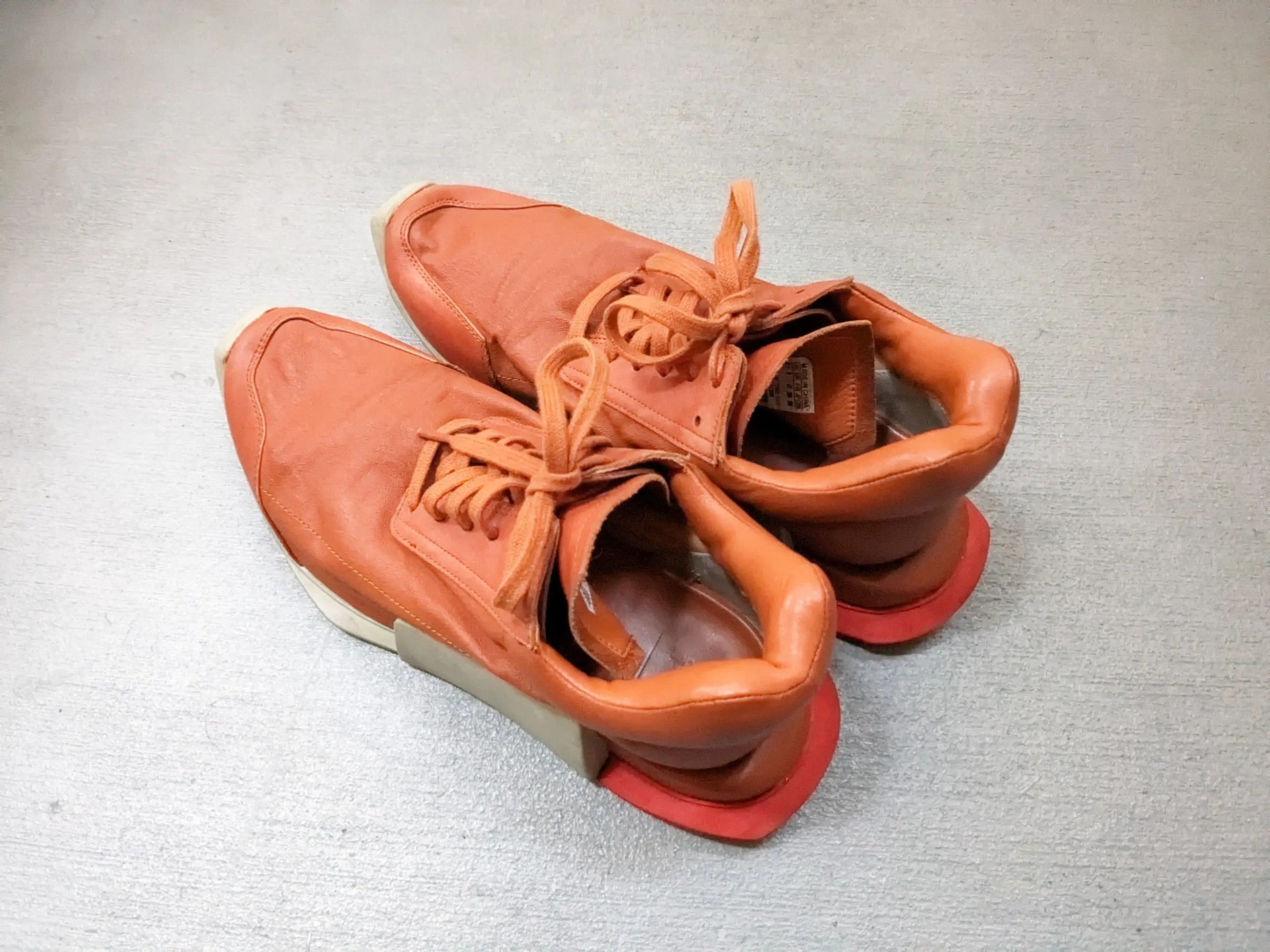 Adidas × Rick Owens Adidas x Rick Owens Level Runner Size 8.5 Orange BY2993 Size US 8.5 / EU 41-42 - 12 Thumbnail