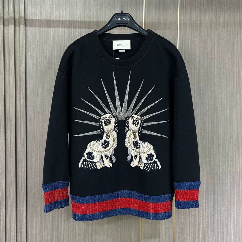 Gucci Gucci Embroidered puppy space cotton gold thread sweatshirt Size US M / EU 48-50 / 2 - 1 Thumbnail