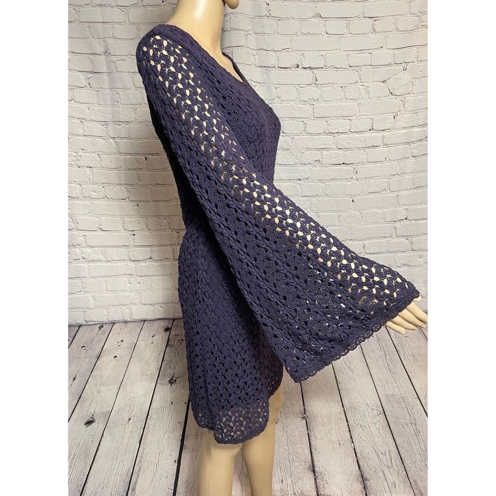 Free People Free People Gypsy Crochet Lace Purple Dress Size M Size M / US 6-8 / IT 42-44 - 4 Thumbnail