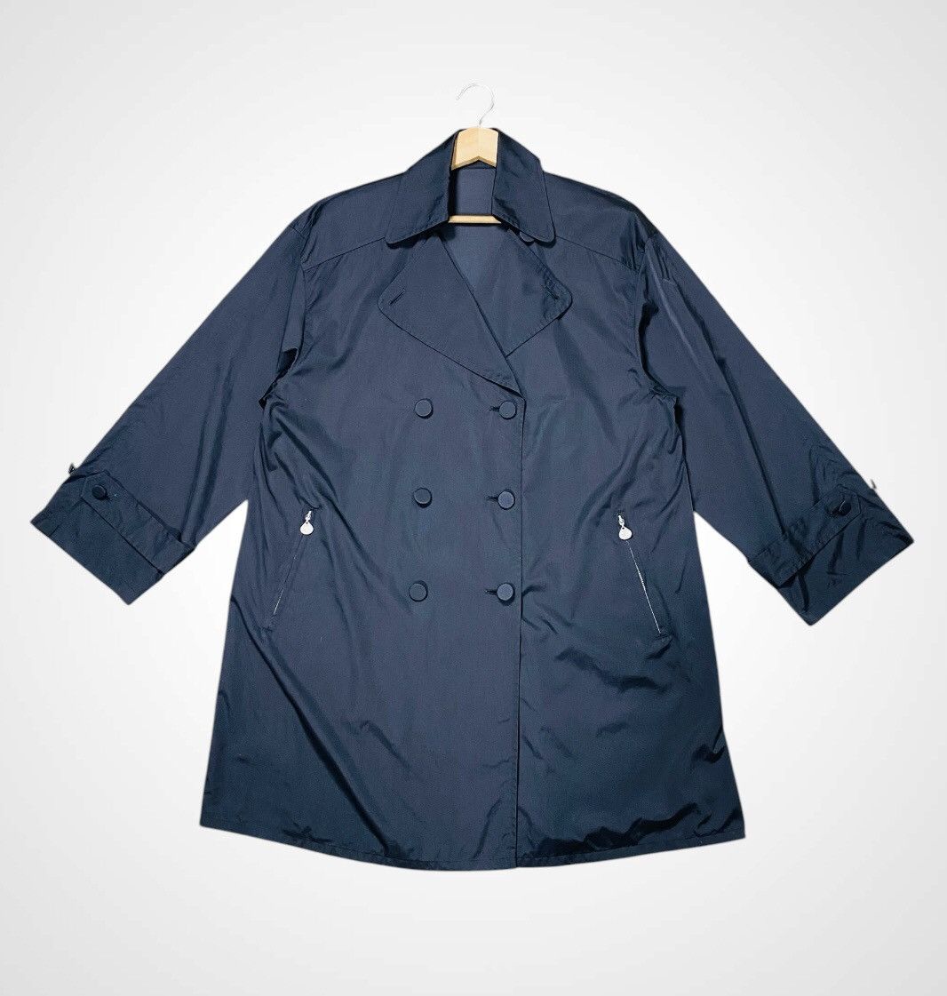 Japanese Brand A10 Rare - Paco Rabanne Double Breasted Nylon Long Jacket Size US L / EU 52-54 / 3 - 3 Thumbnail