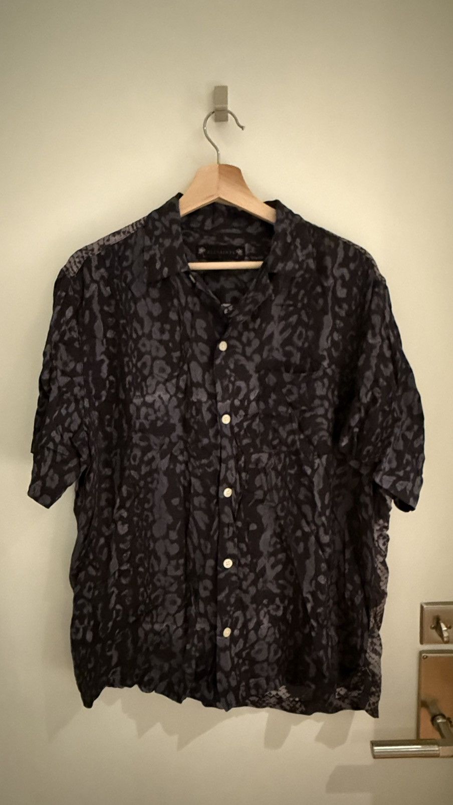 Allsaints Gothen Shirt Jet Black Size US L / EU 52-54 / 3 - 1 Thumbnail