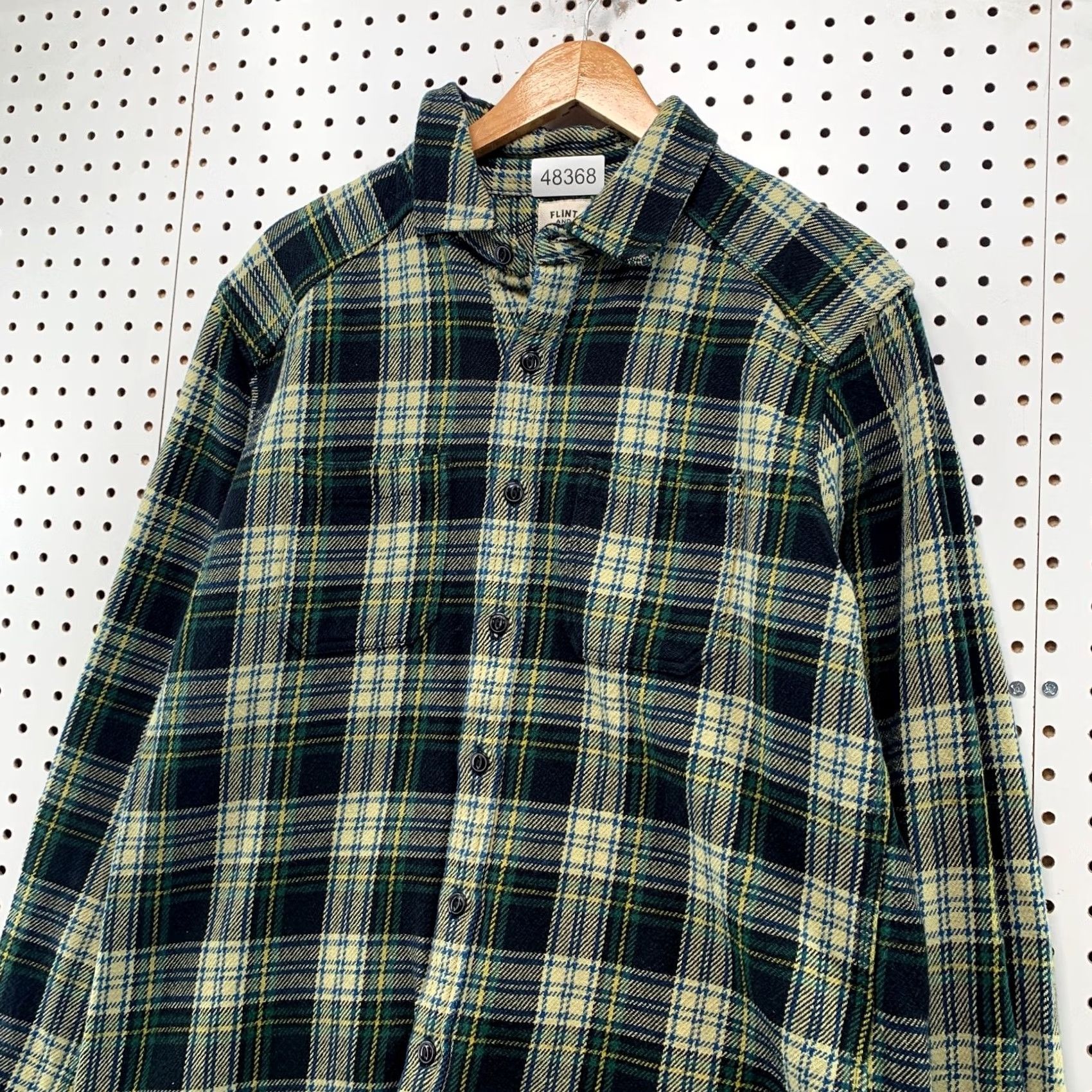 Flint And Tinder Flint Tinder Button-Up Shirt Mens Large Green Plaid Heavyweight Cabin Flannel USA Size US L / EU 52-54 / 3 - 6 Thumbnail