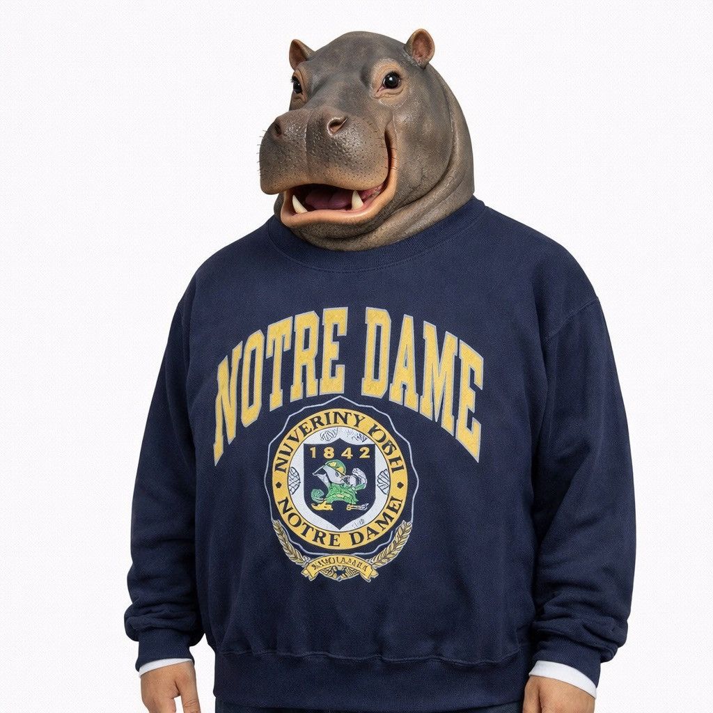 Nutmeg Vintage 90s Notre Dame Irish Nutmeg Sweatshirt Size US M / EU 48-50 / 2 - 2 Thumbnail