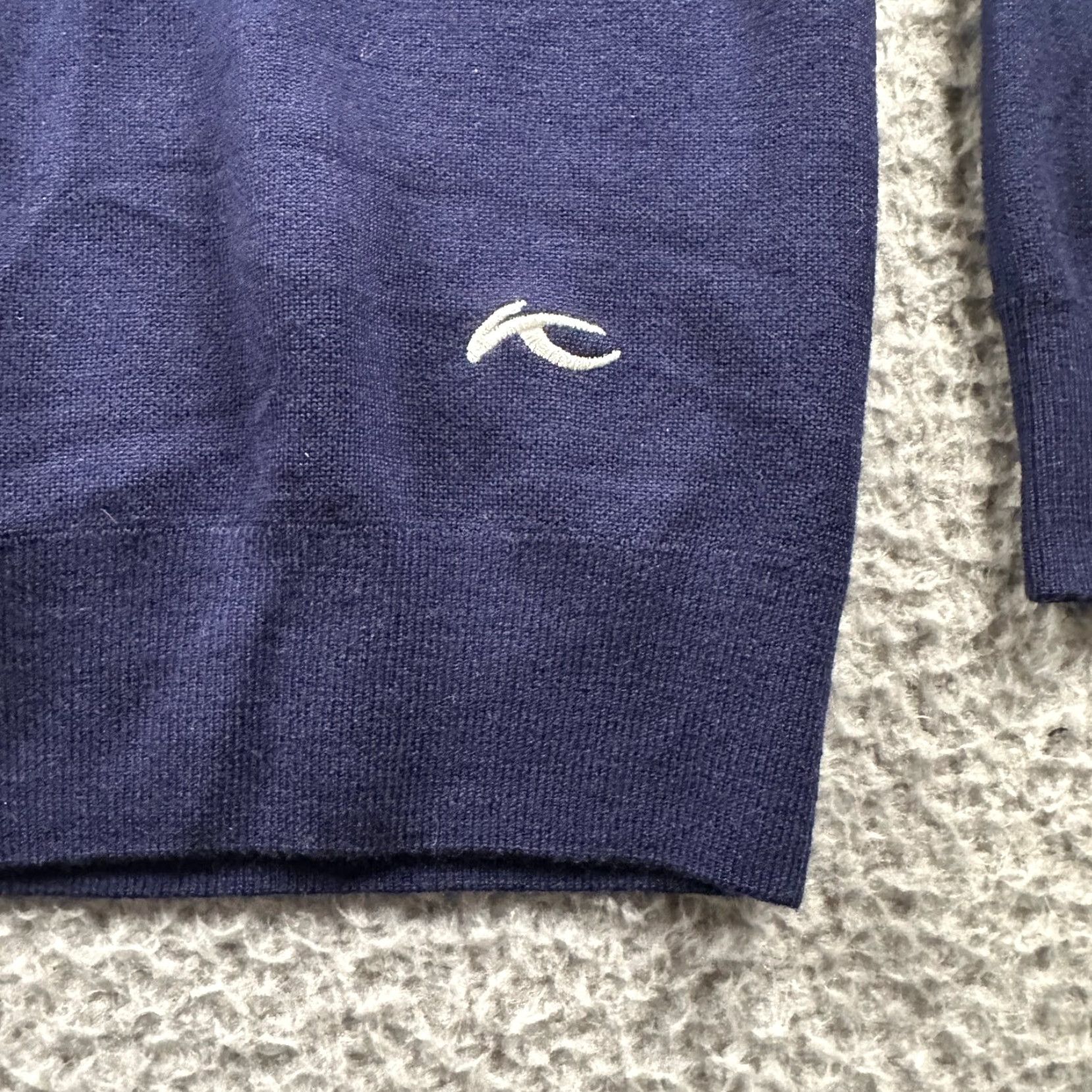 KJUS KJUS Kulm Sweater Mens L Navy Merino Wool Half-Zip Golf Pullover Size US L / EU 52-54 / 3 - 3 Thumbnail