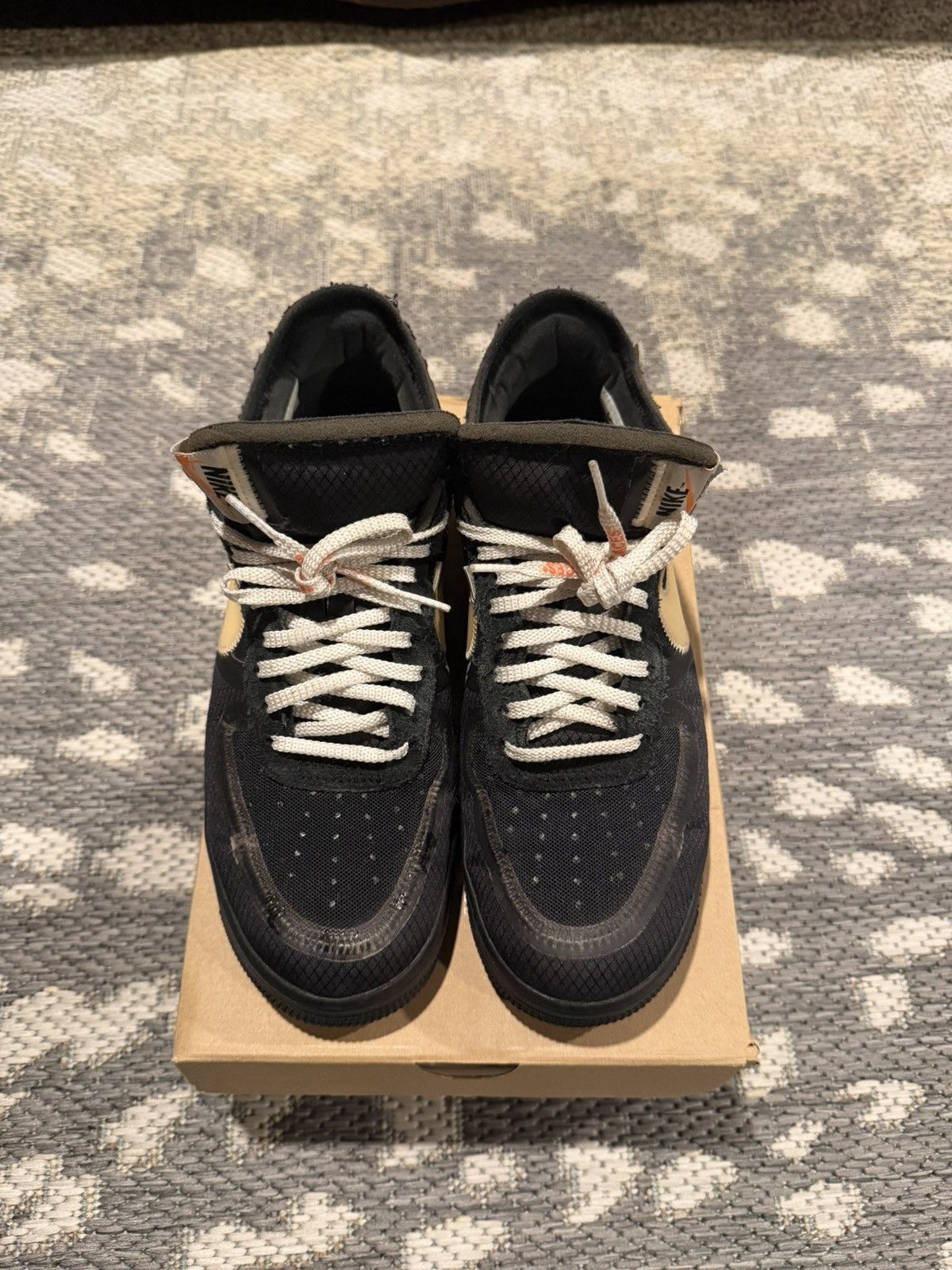 Nike × Off-White Off White x Nike Air Force 1 Low Black Size US 10.5 / EU 43-44 - 3 Thumbnail