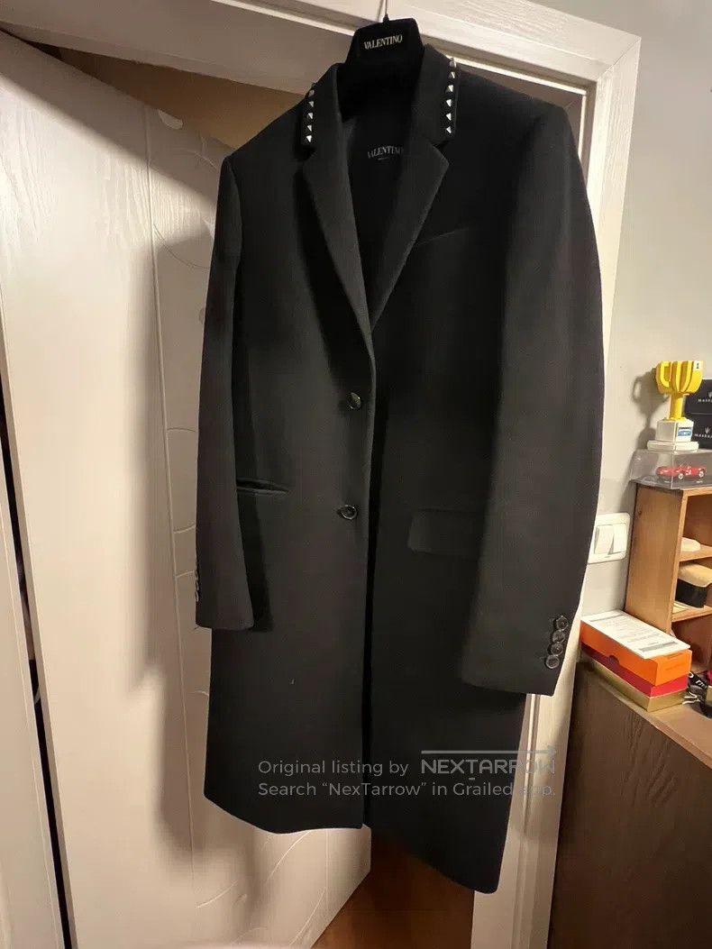 Valentino Valentino Willow nail collar wool coat Size S / US 4 / IT 40 - 1 Thumbnail