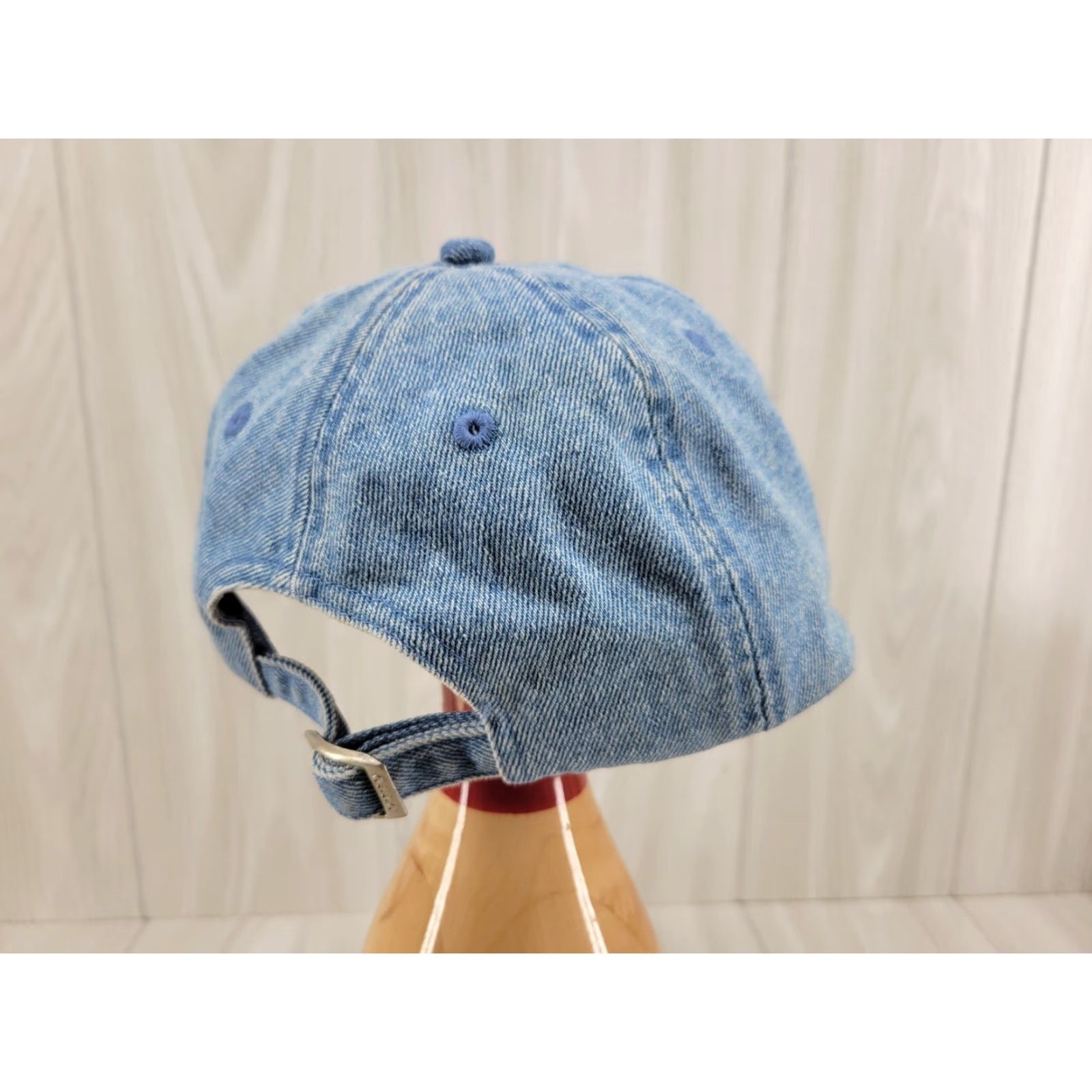 Denime VINTAGE Artwears Unlimited RFD TV Distressed Denim Jean Adjustable Ball Cap Farmers Hat Trucker Men Adjustable Blue Denim TV 90s Mens Size US 35 - 5 Thumbnail