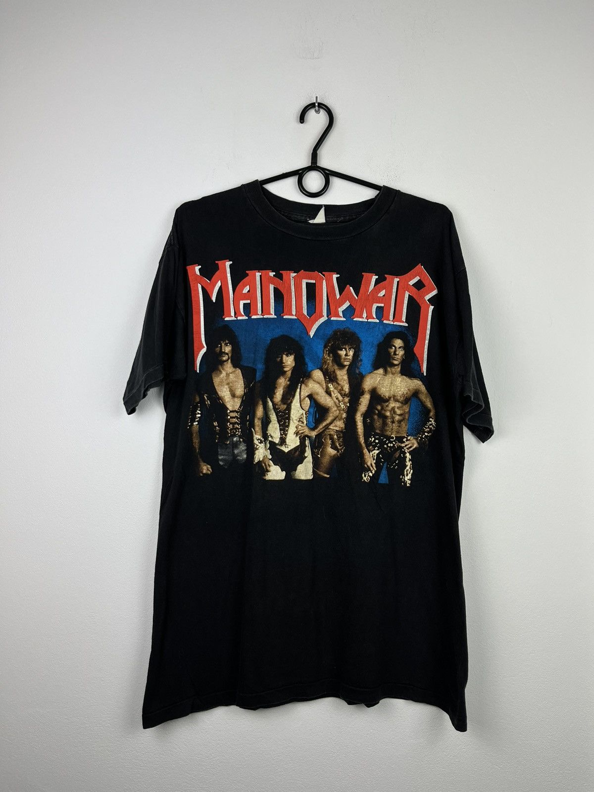 MANOWAR Tシャツ 1994年ビンテージ激レア　ロングTシャツ 1994 MANOWAR ヴィンテージ レア コンサート ツアー Tシャツ