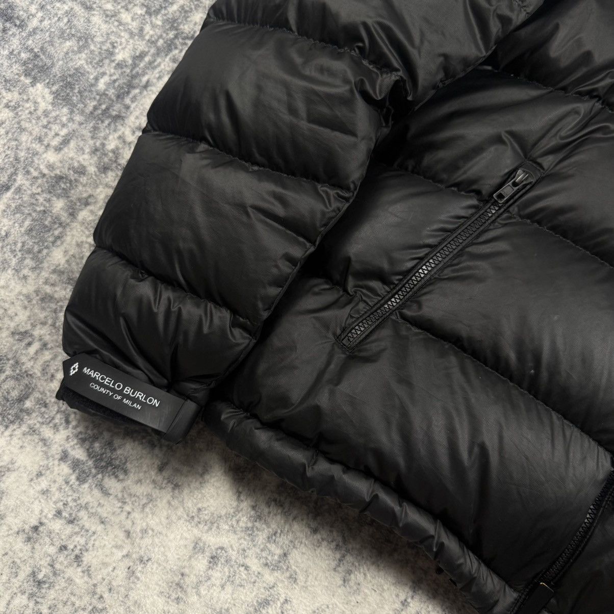 Marcelo Burlon Marcelo Burlon County of Milan Blue Wings Down Puffer Jacket Size US XL / EU 56 / 4 - 3 Thumbnail