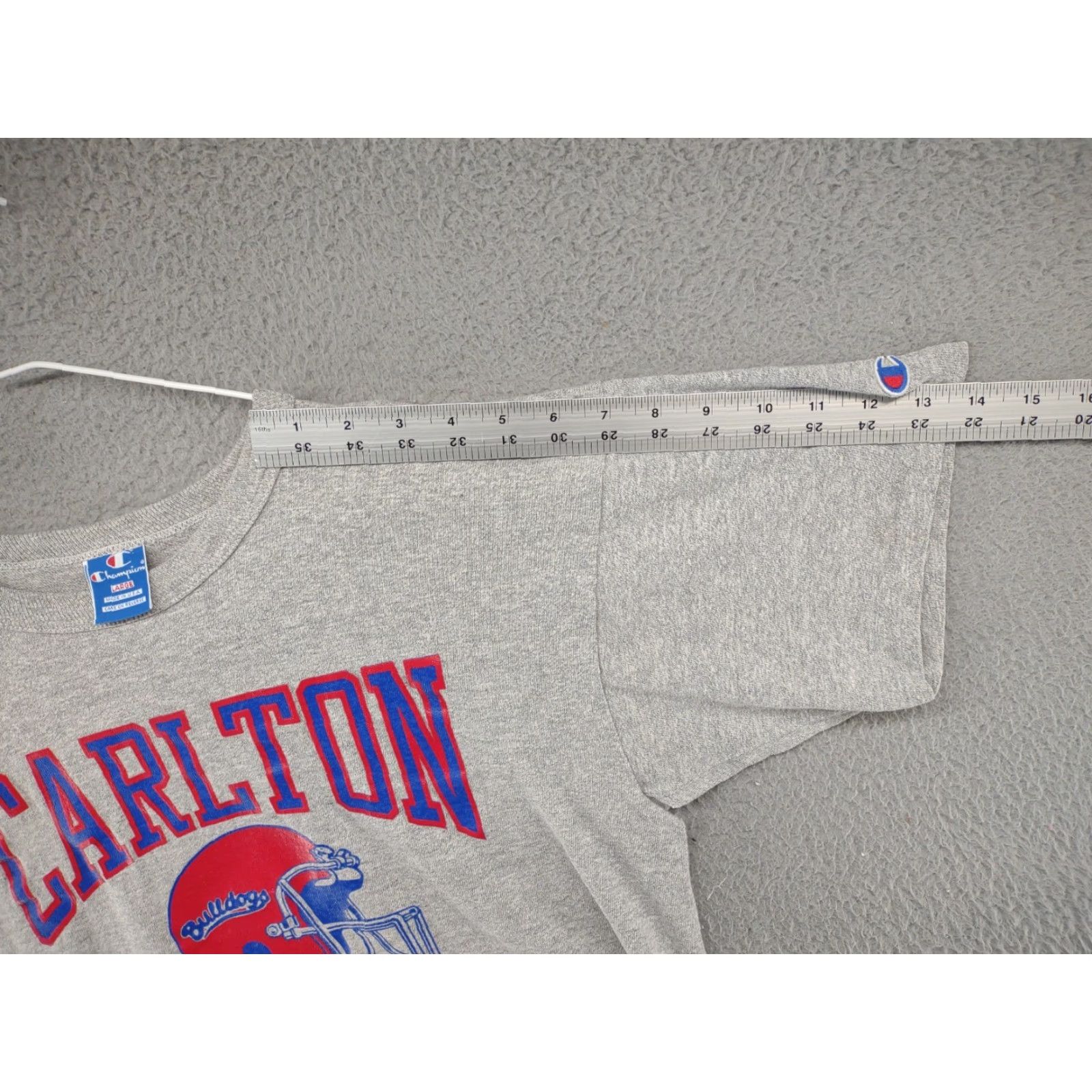 Champion Vintage Champion USA Shirt Carlton Bulldogs Football Single Stitch Size L Gray Mens Size US L / EU 52-54 / 3 - 7 Thumbnail