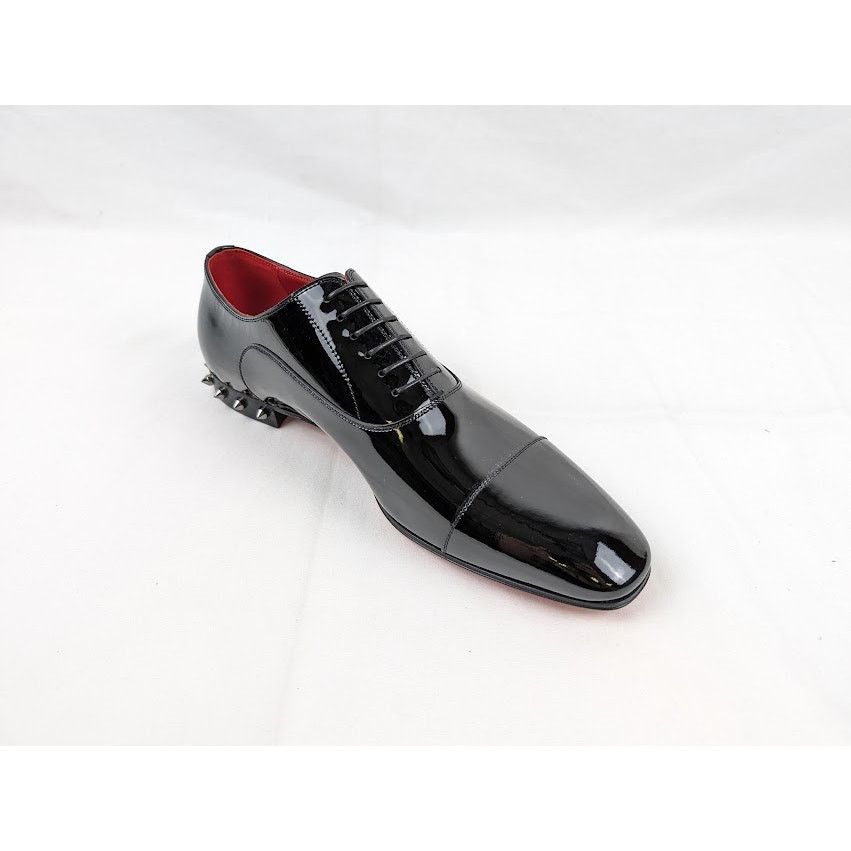 Christian Louboutin o1rshd1 So Greggo Flat Shoes in Black/Gun Metal/Lin Loubi Size US 10 / EU 43 - 2 Thumbnail