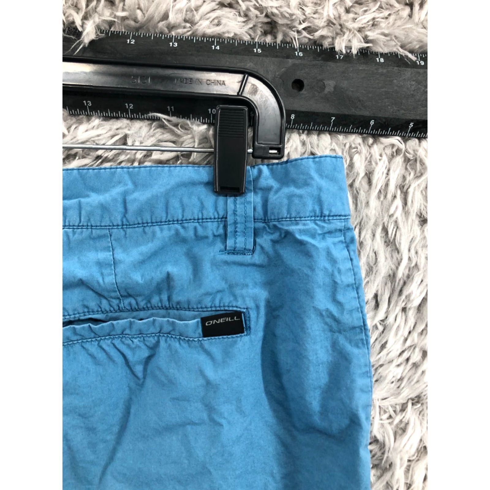 O'Neill O'Neill Mens Shorts 36 Mid Wash Blue Chino 5-Pocket Regular Rise Flat Front Belt Loops Cotton Blend Casual Size US 36 / EU 52 - 5 Thumbnail