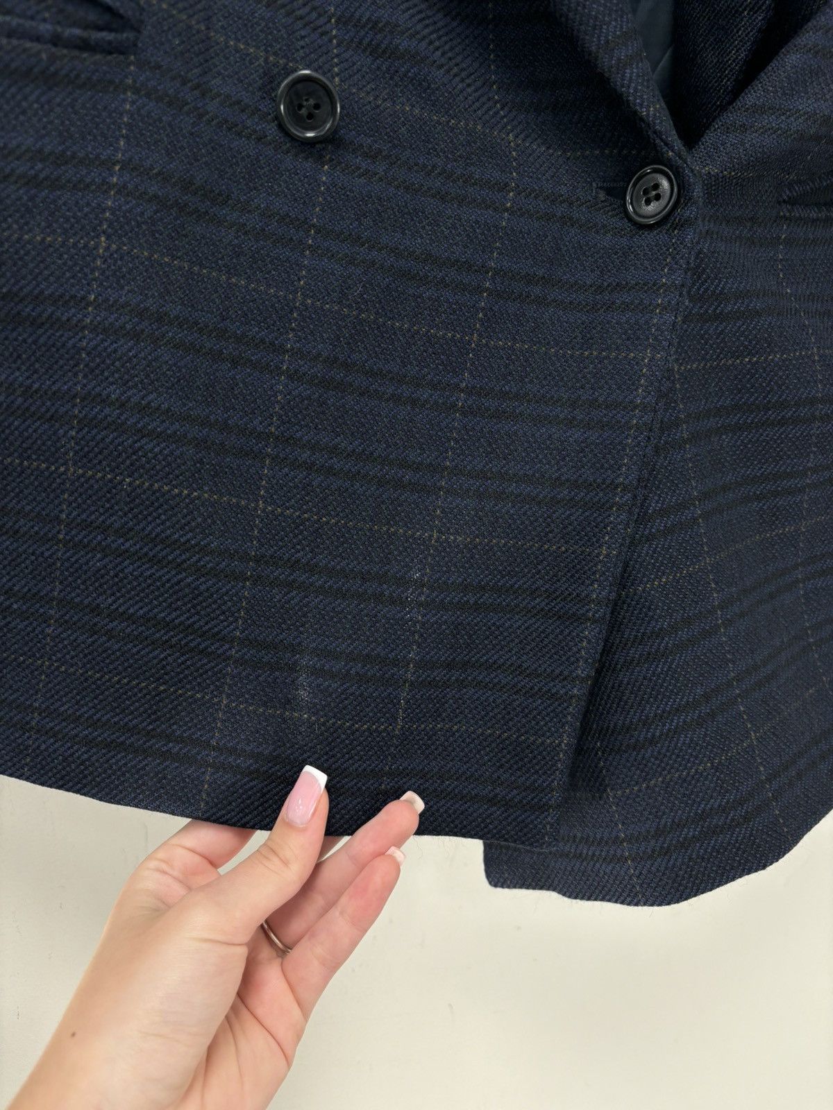 GF Ferre Vintage Gianfranco Ferre 0001 Studio Glen Plaid Wool Blazer Size 46R - 13 Thumbnail