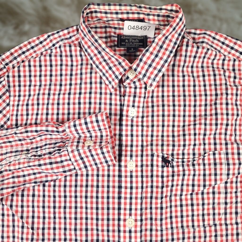 Abercrombie & Fitch Abercrombie & Fitch Men's Small Blue Red Check Casual Button-Up Shirt Long Sleeve Size US S / EU 44-46 / 1 - 1 Thumbnail