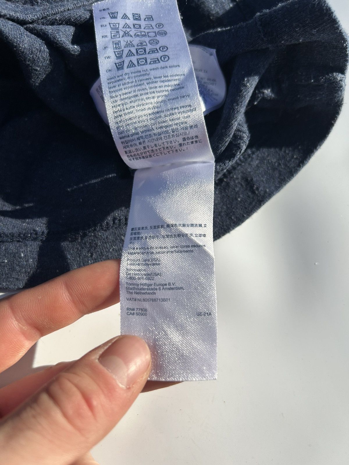 Tommy Hilfiger Hilfiger Denim Basics Sweatshirt Navy Lint Like Texture Size US XL / EU 56 / 4 - 14 Thumbnail