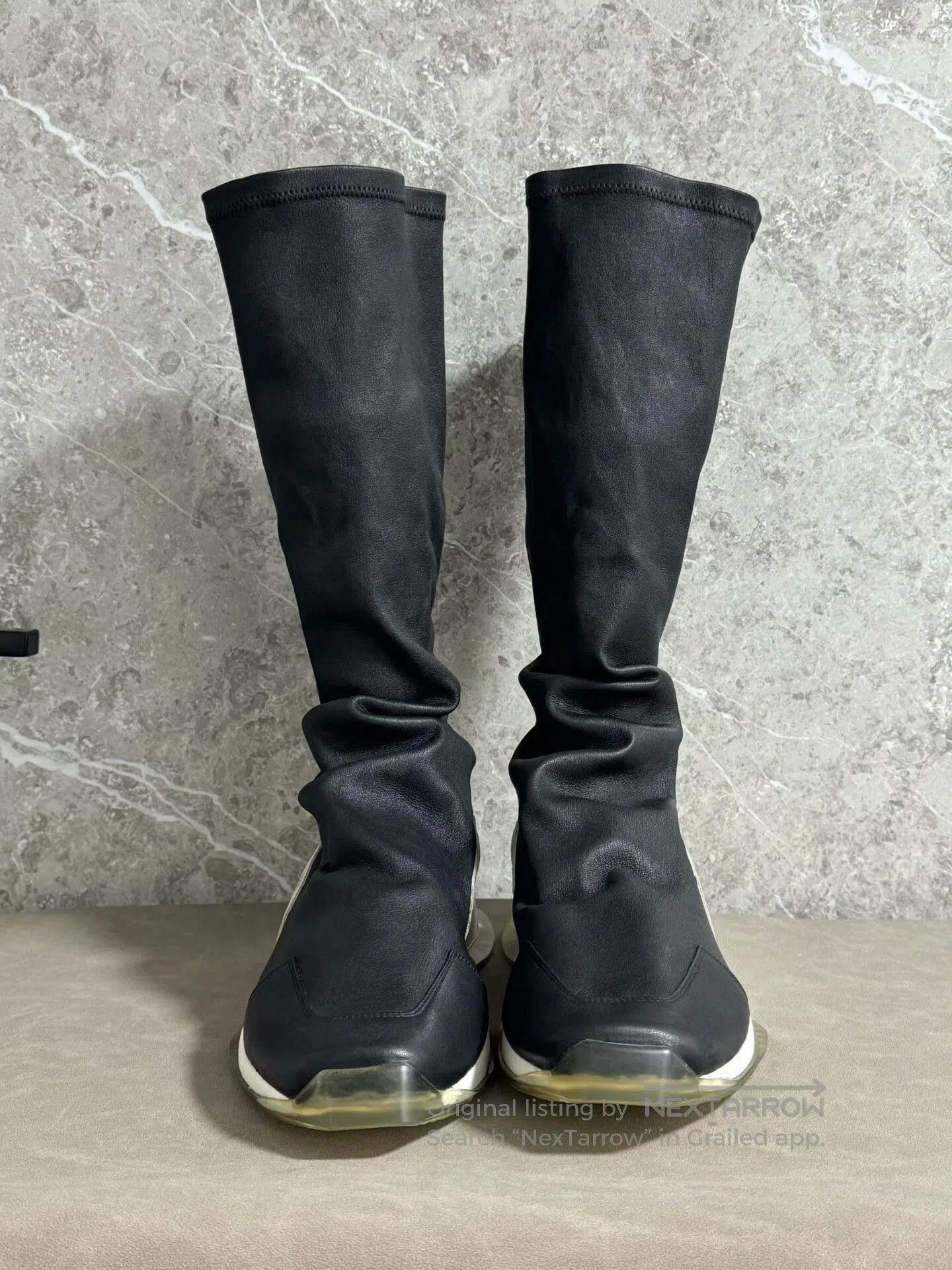 Rick Owens Rick Owens Oblique Runner Stretch Sock Boots. Size US 11.5 / EU 44-45 - 2 Thumbnail