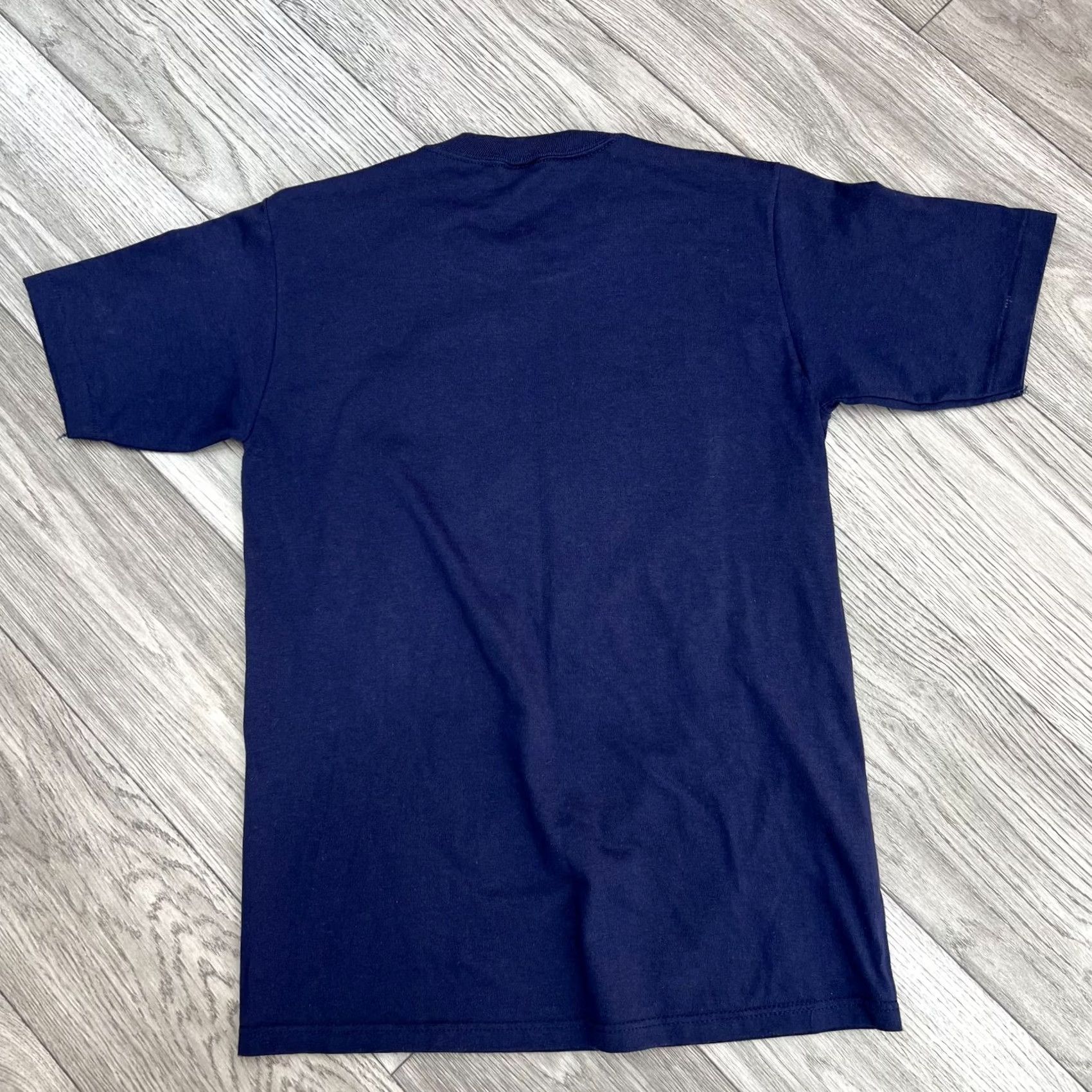 Jerzees 90s Vintage Lake Placid Skiing Print T-Shirt M Mens Blue Size US M / EU 48-50 / 2 - 7 Thumbnail