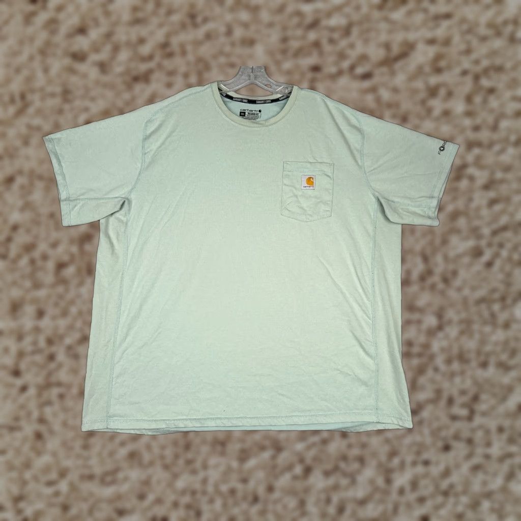 Carhartt Carhartt Shirt Men 2XL Green Crew Pocket Polyester Blend Workwear Read Size US XXL / EU 58 / 5 - 1 Thumbnail