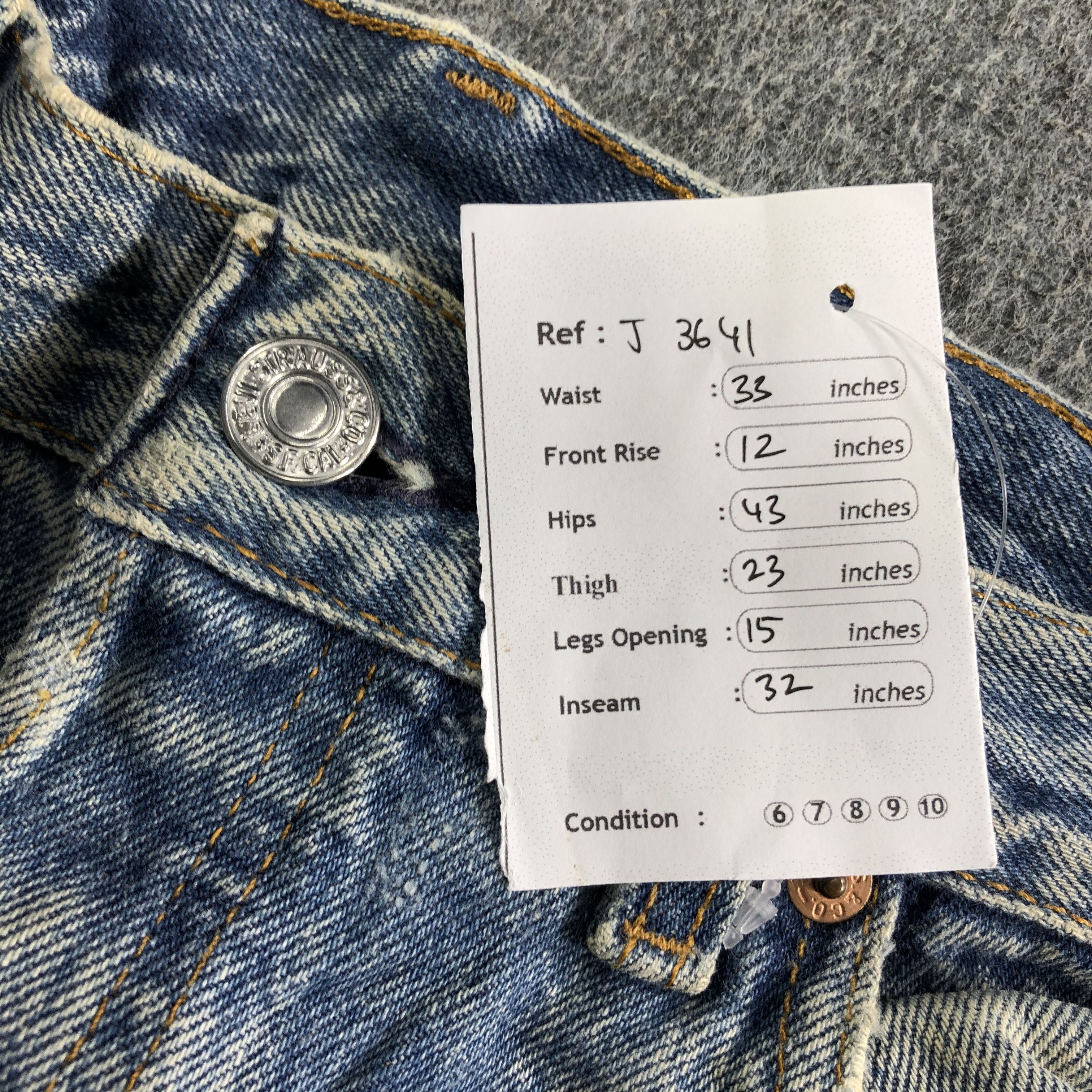 Levi's Vintage 90s Levis 501 Jeans-J3641 Size US 33 - 12 Thumbnail