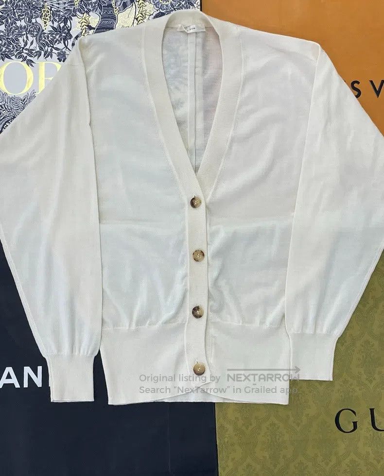 The Row The row White Knit Cardigan Size S / US 4 / IT 40 - 1 Thumbnail