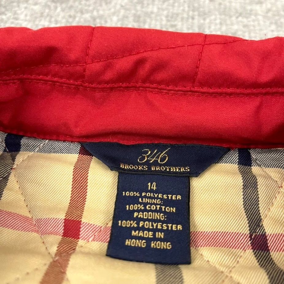 Brooks Brothers BROOKS BROTHERS Jacket Size 14 Red Quilted Coat Lined Button Pockets Womens Size XL / US 12-14 / IT 48-50 - 2 Thumbnail