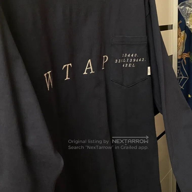 Wtaps Wtaps Embroidered logo long-sleeve T-shirt in dark blue Size US M / EU 48-50 / 2 - 2 Thumbnail