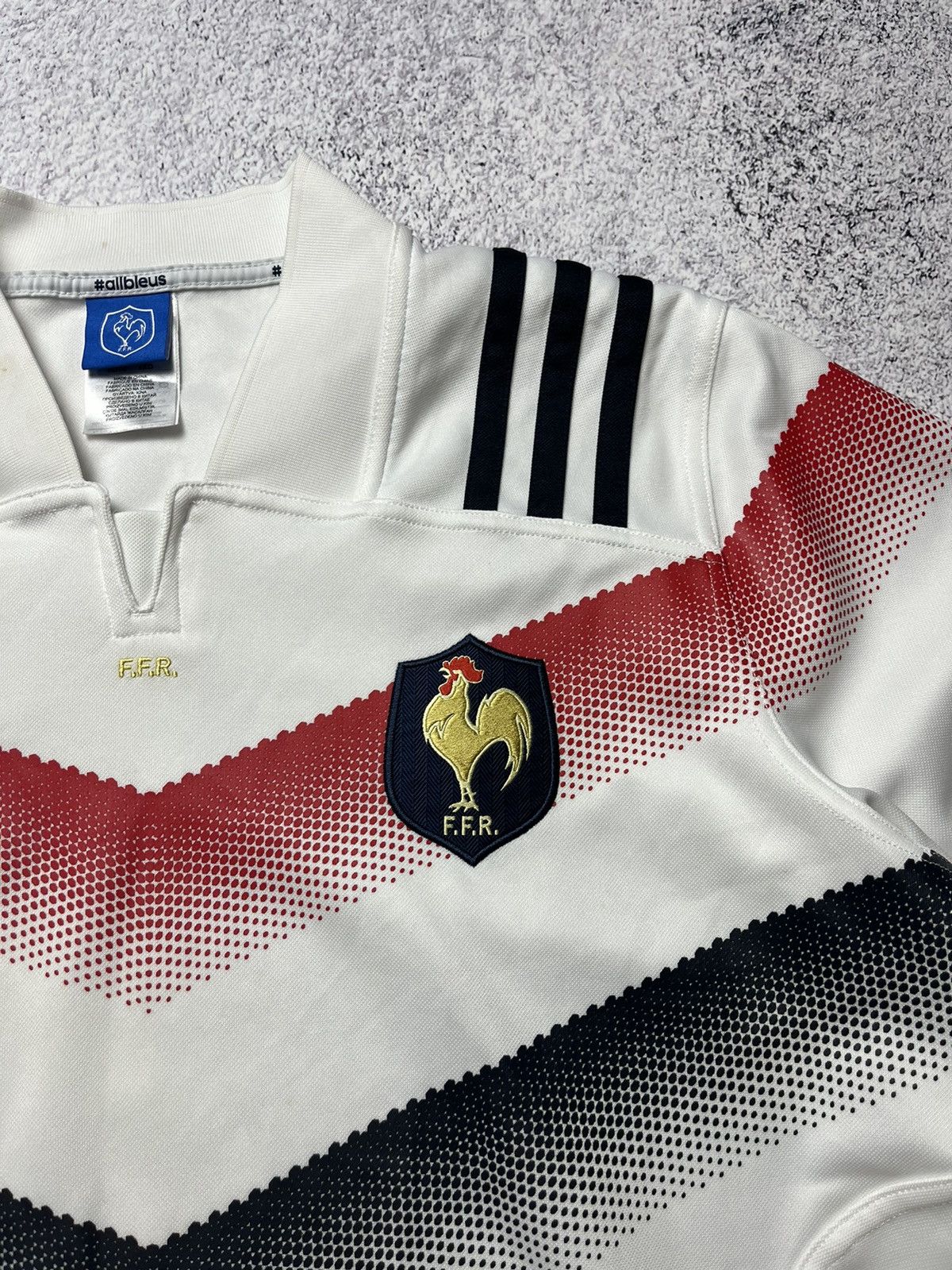 Adidas Vintage ADIDAS FFR 2018 Rugby Jersey ADIDAS FFR White Away Size US XL / EU 56 / 4 - 8 Thumbnail