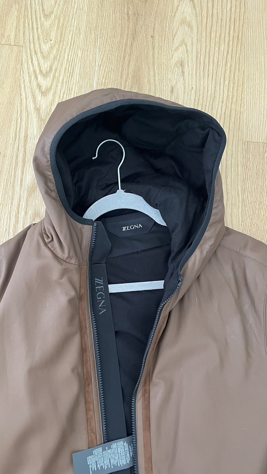 Z Zegna Zegna Leather Jacket Size US L / EU 52-54 / 3 - 2 Thumbnail