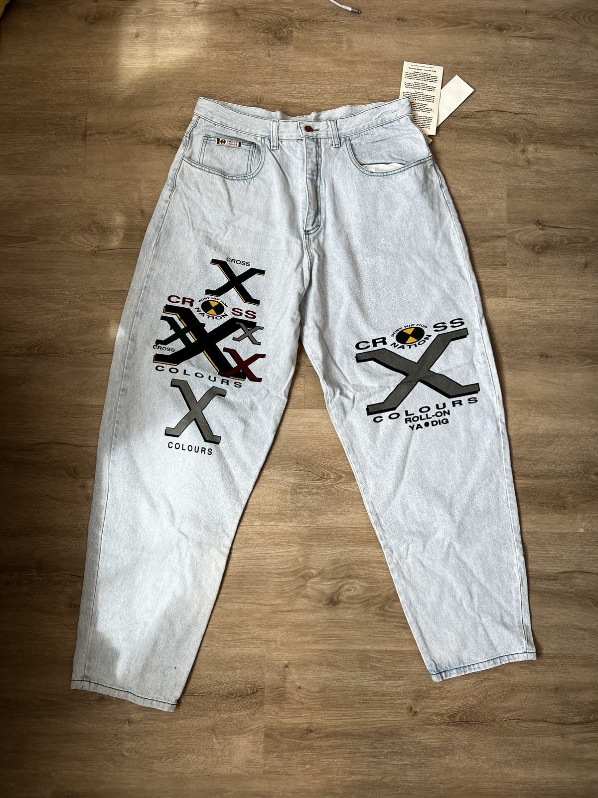 Cross Colours Vintage 90s DSWT Cross Colours Denim Jeans Grailed