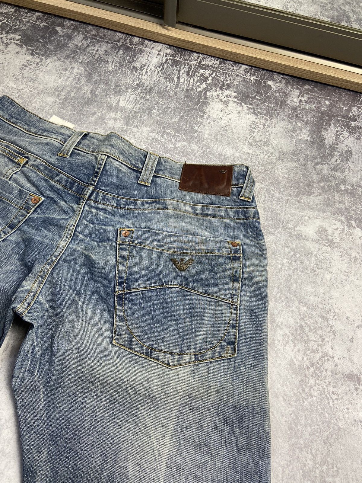 Other RARE Armani Jeans Y2K Vintage Baggy Dirty Distressed Pants Size US 33 - 8 Thumbnail