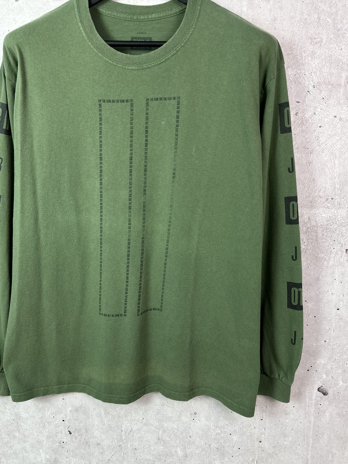 Jay-Z Jay-Z x Beyonce OTR 2 World Tour Green Printed Long Sleeve Size US L / EU 52-54 / 3 - 3 Thumbnail