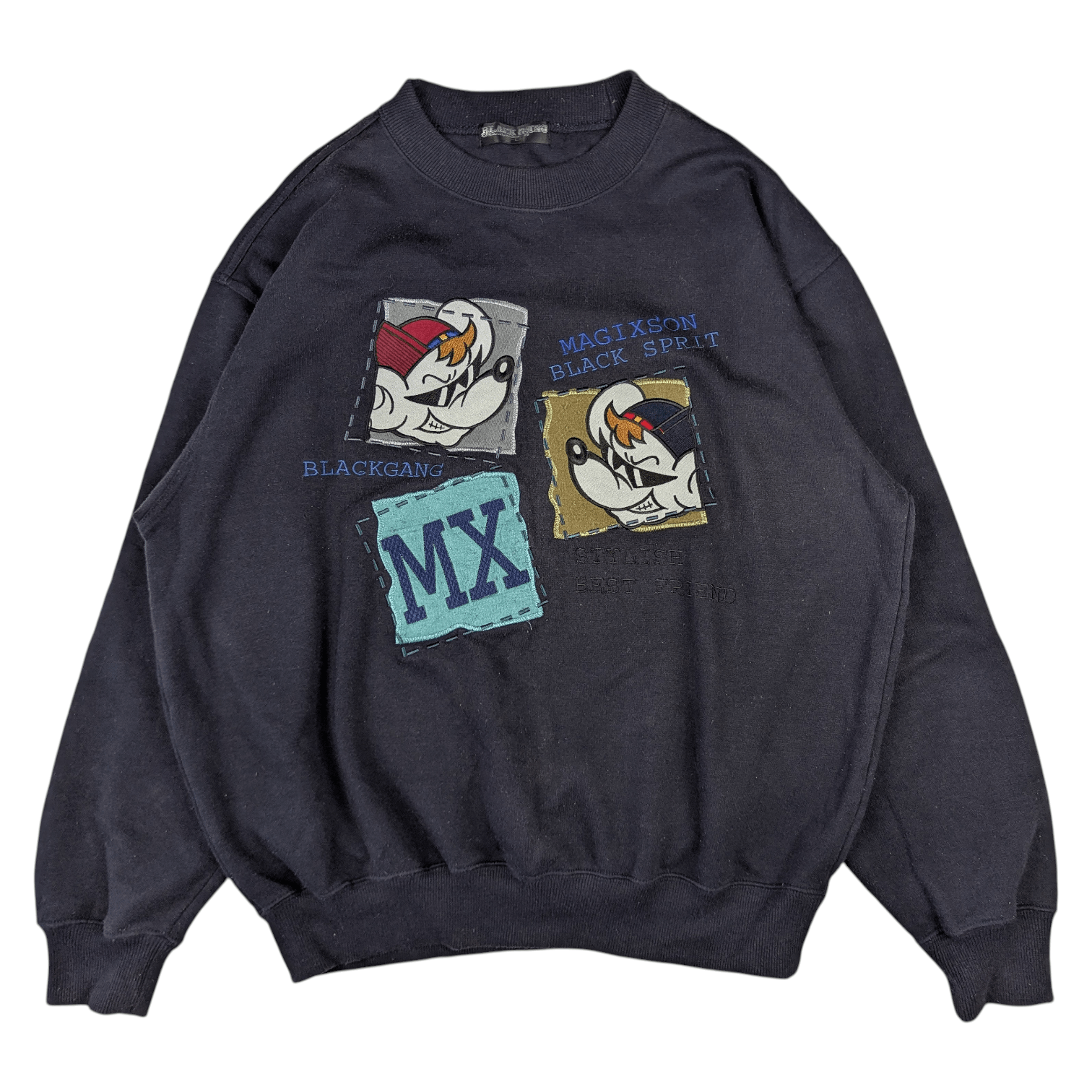Japanese Brand BLACK GANG Big Image Cartoon Graphic Sweatshirt Size US L / EU 52-54 / 3 - 3 Thumbnail
