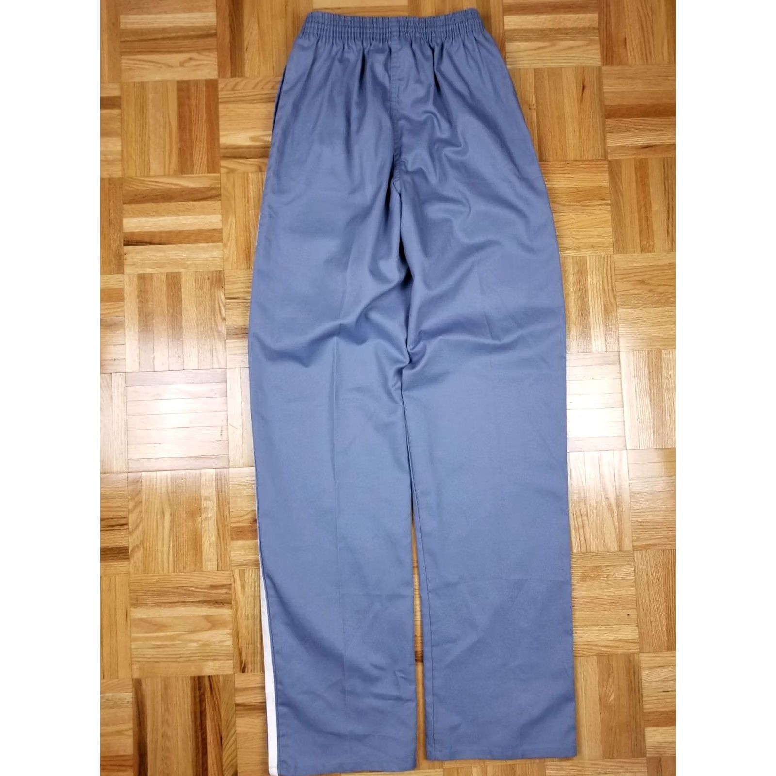 Adidas VINTAGE adidas TRACK PANTS Mens Medium Cotton Sky Blue 80's Old School Hip Hop Belted Size US 31 - 5 Thumbnail