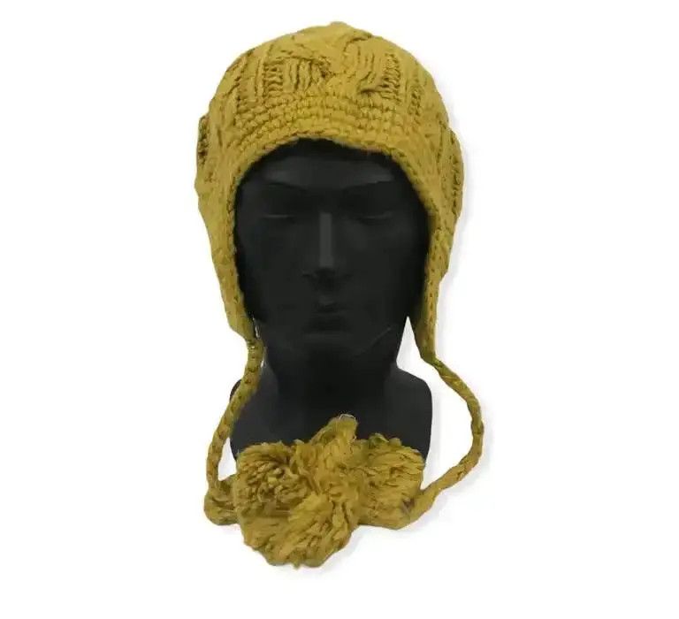 Japanese Brand Japanese Brand Earflap Knit Beanie Hat Size ONE SIZE - 2 Thumbnail